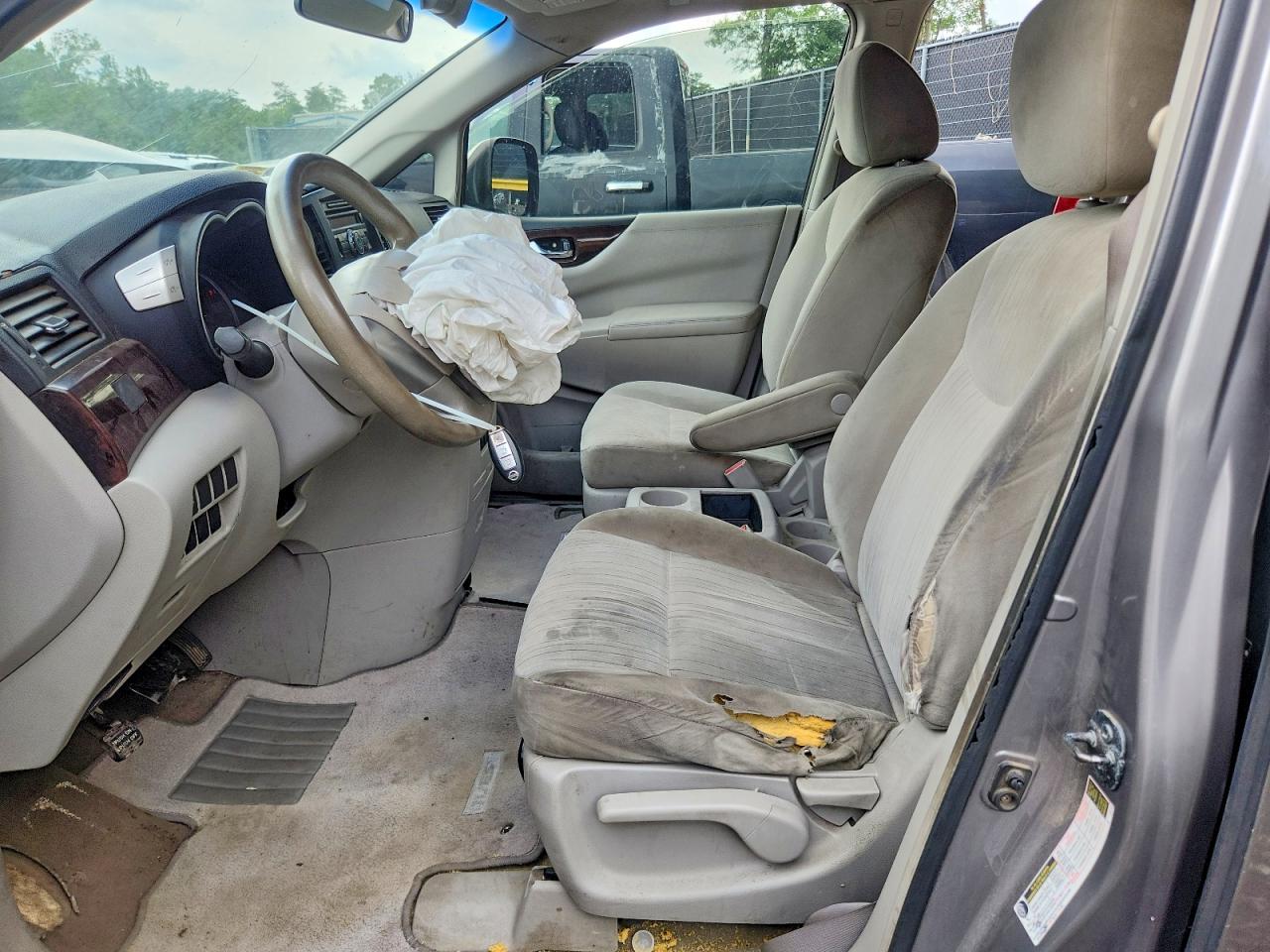 2011 Nissan Quest S/sv/sl/le Silver vin: JN8AE2KP8B9007325