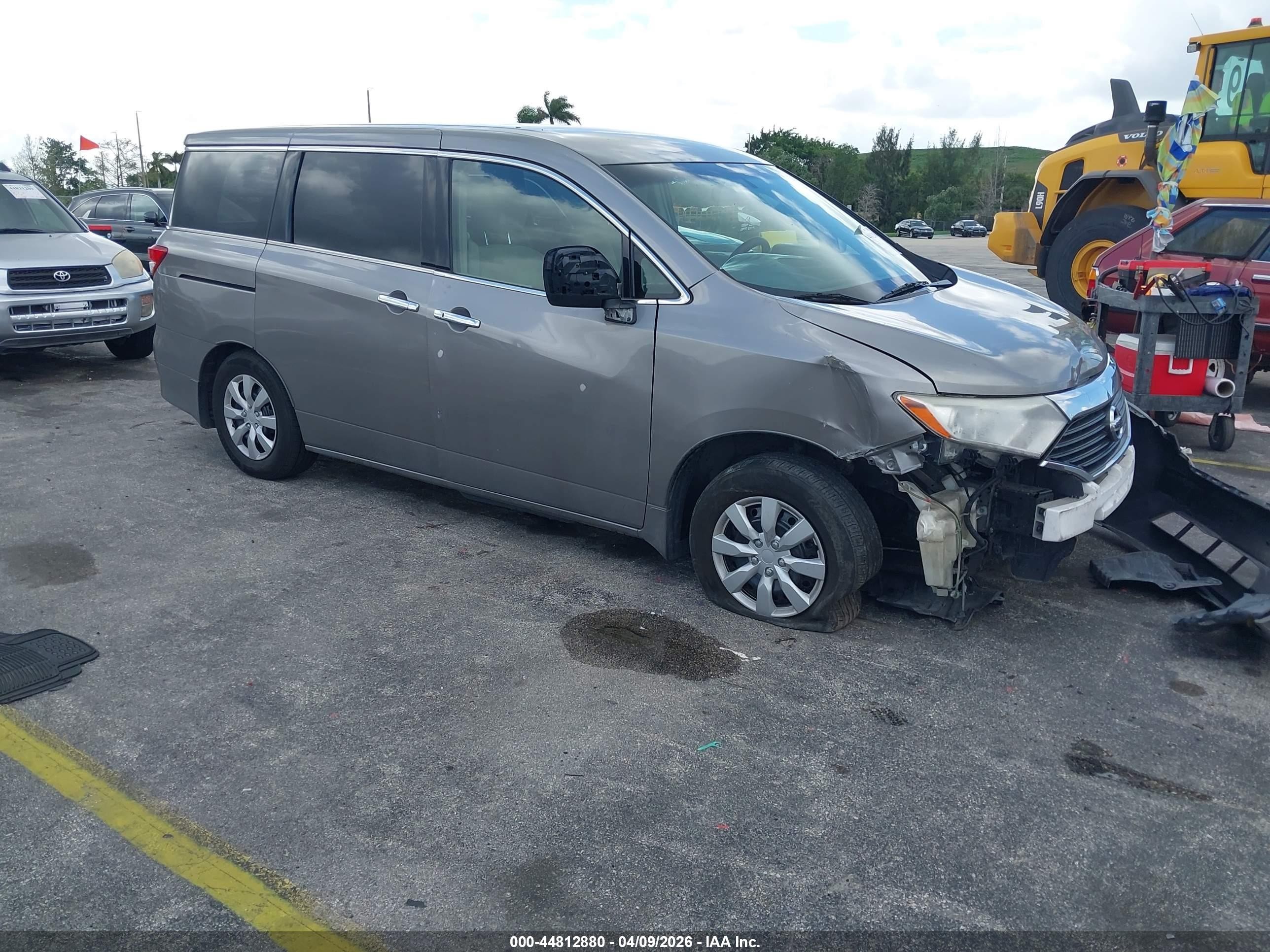 2012 Nissan Quest S Gray vin: JN8AE2KP8C9031495