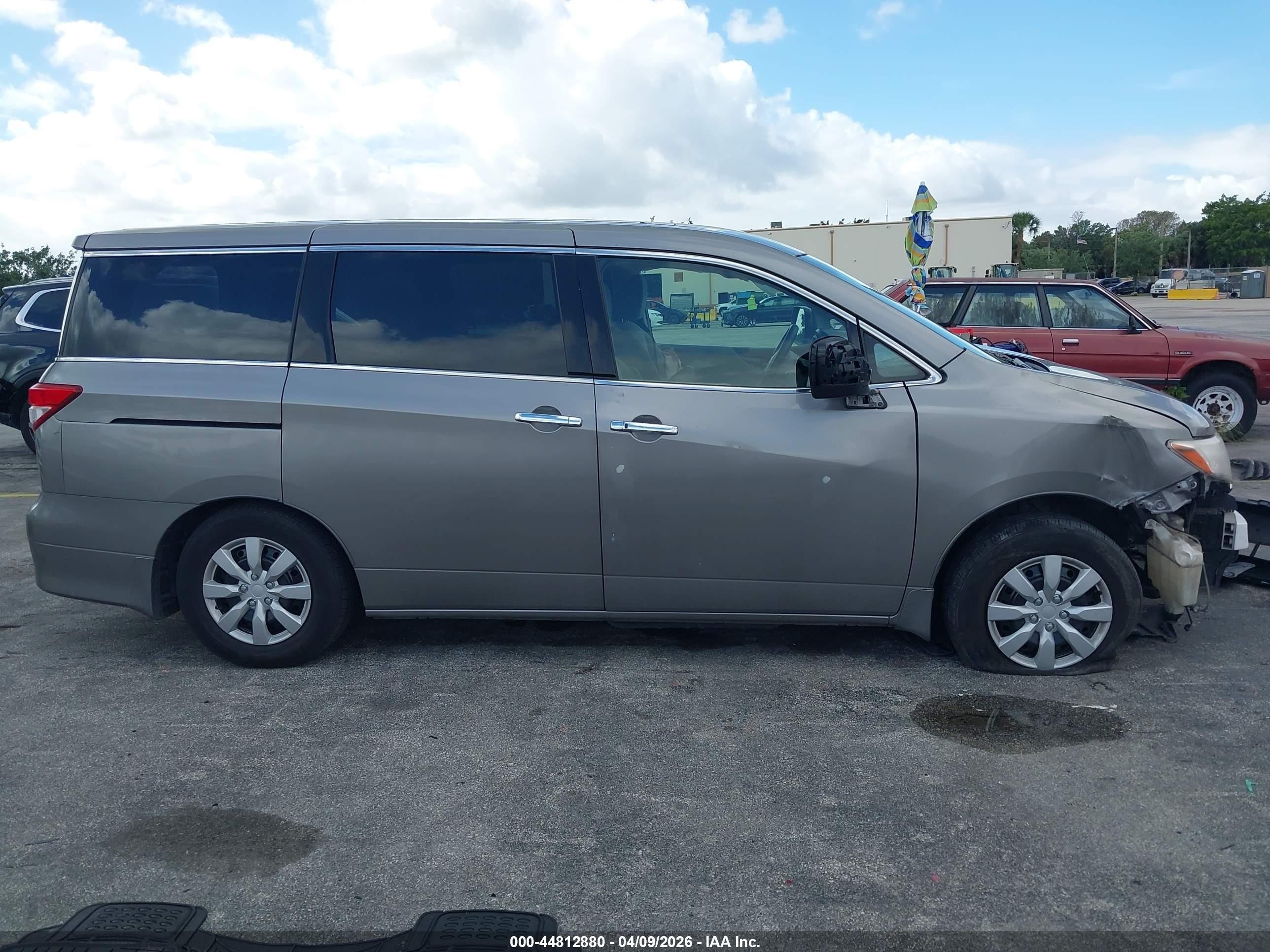 2012 Nissan Quest S Gray vin: JN8AE2KP8C9031495