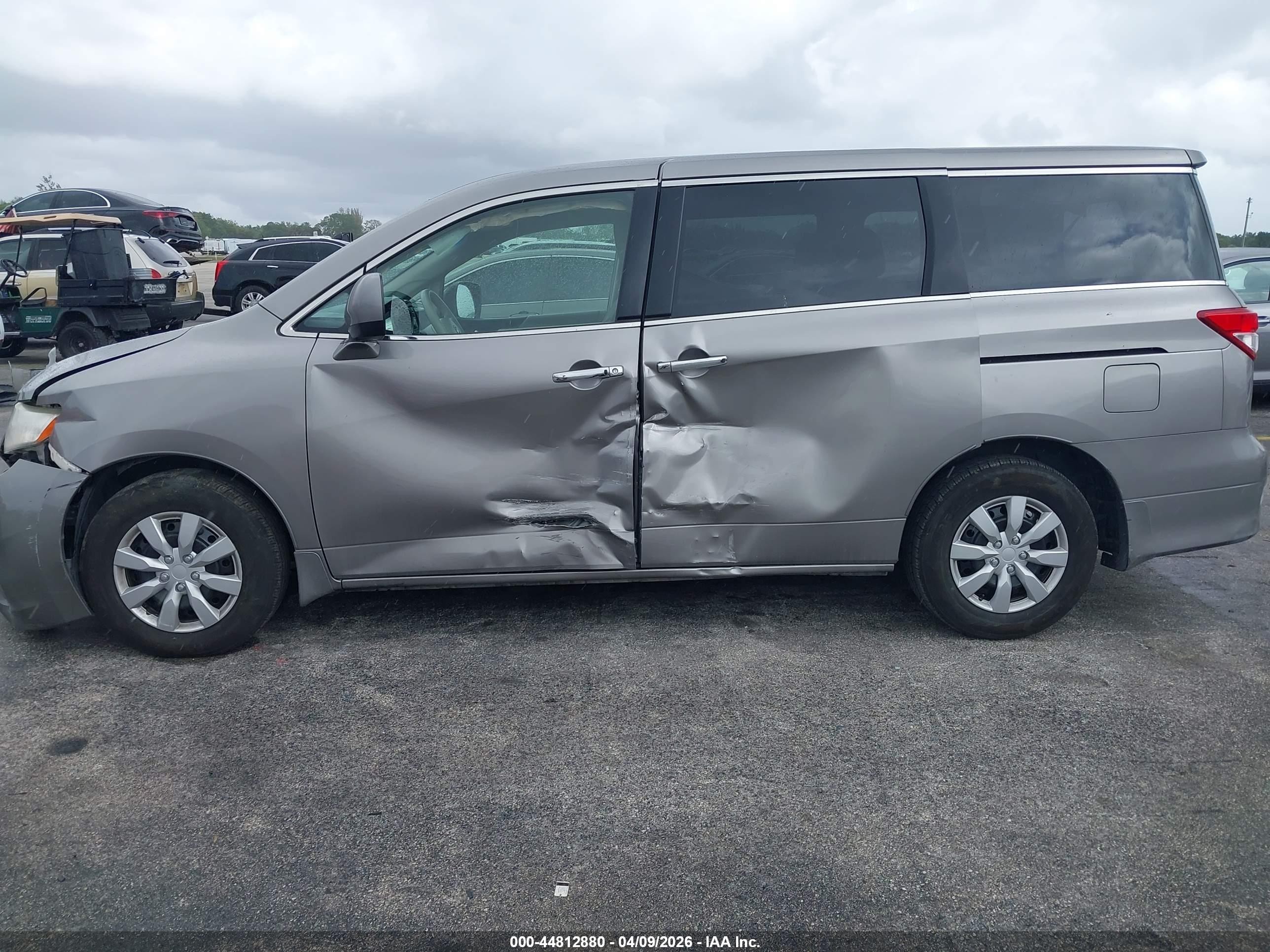 2012 Nissan Quest S Gray vin: JN8AE2KP8C9031495