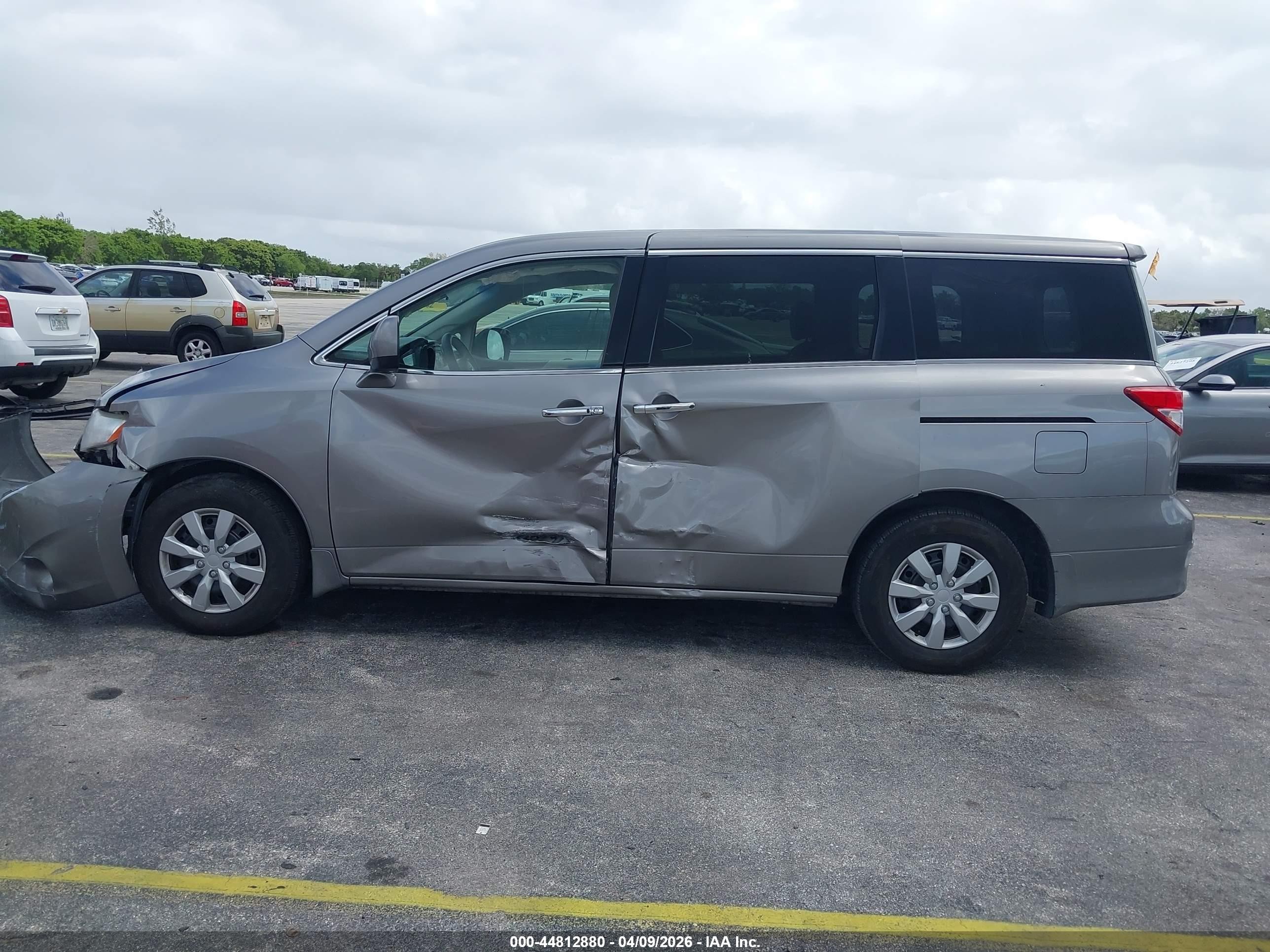 2012 Nissan Quest S Gray vin: JN8AE2KP8C9031495