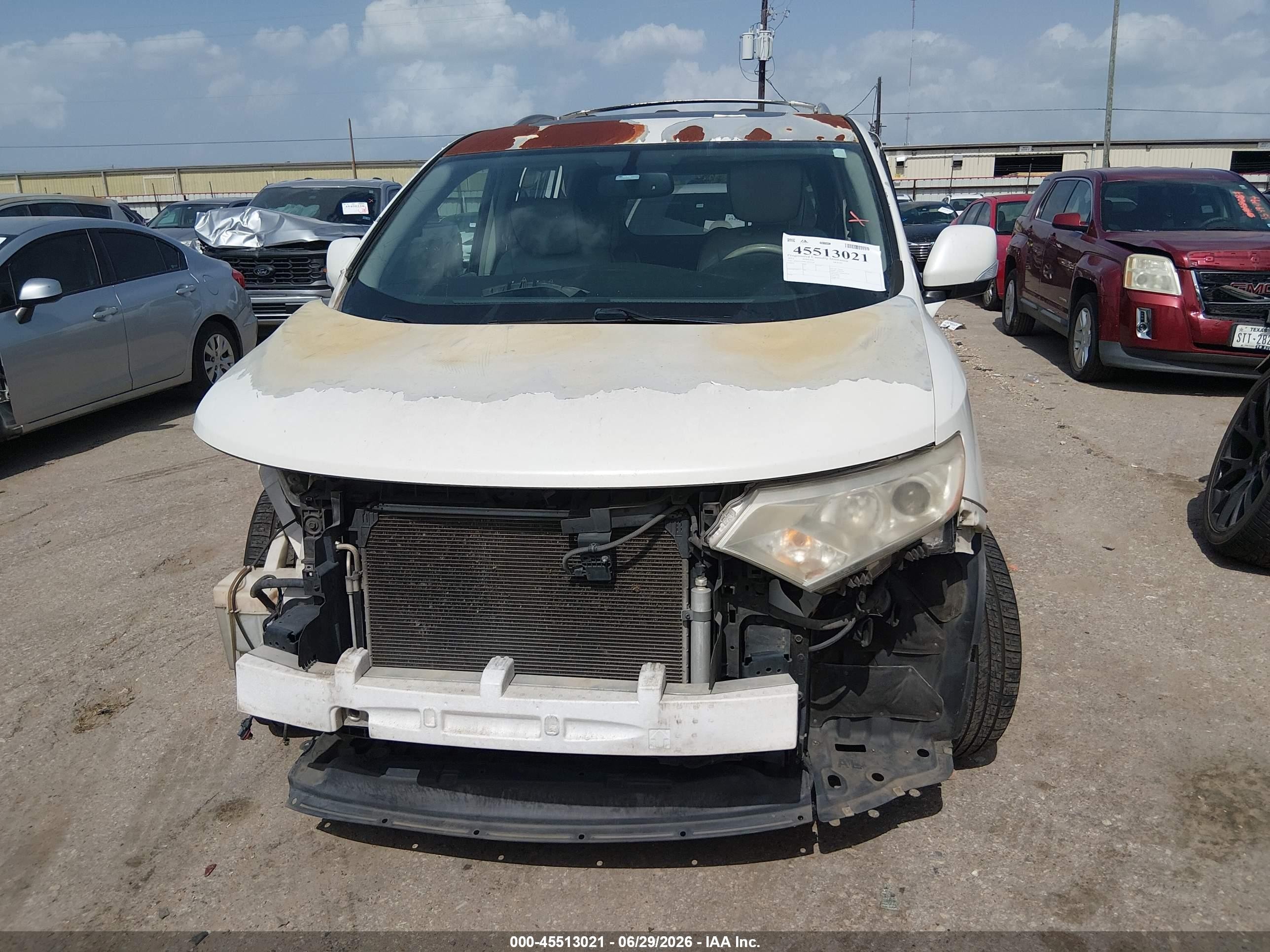 2012 Nissan Quest Le White vin: JN8AE2KP8C9032338
