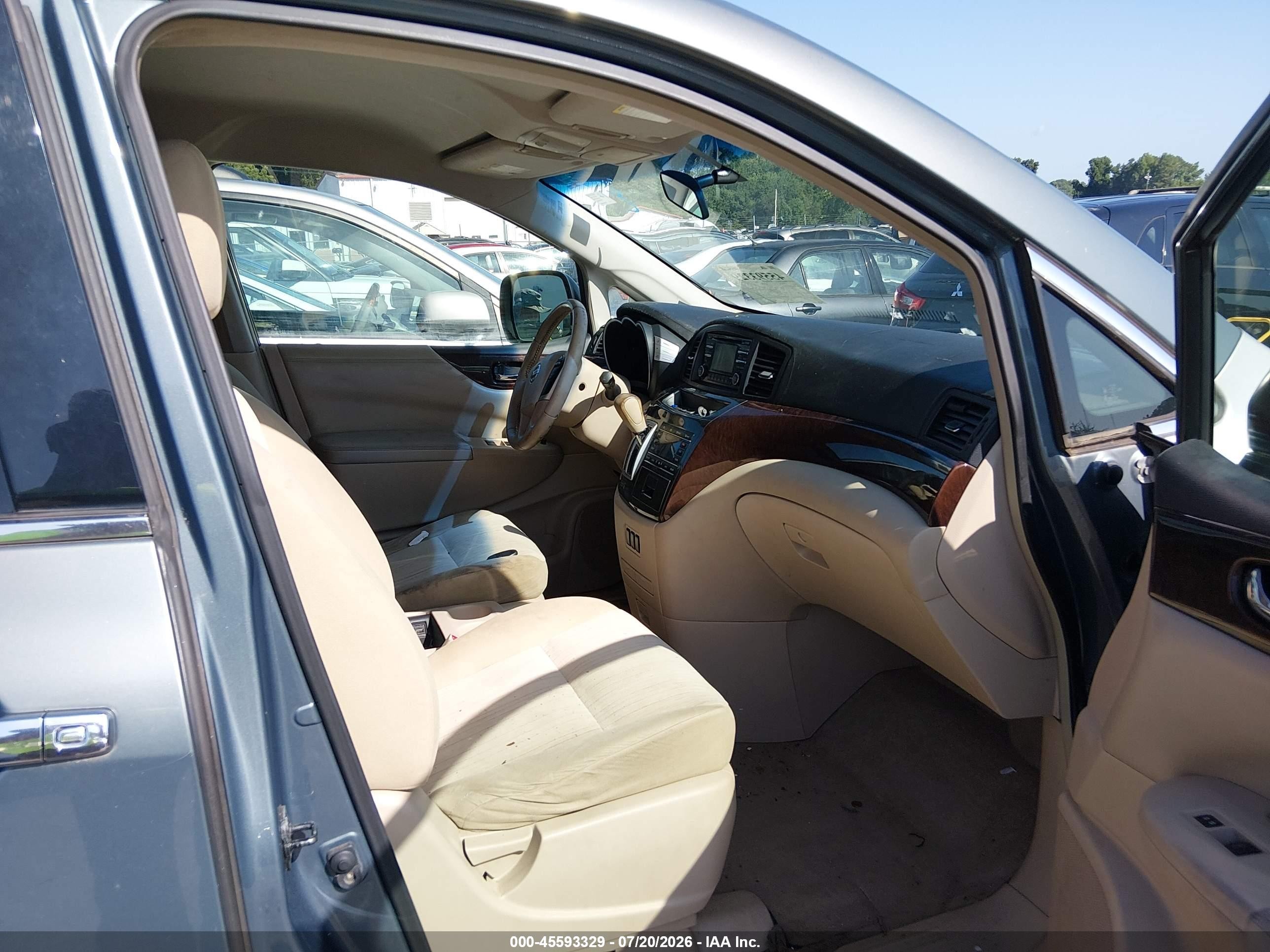 2012 Nissan Quest Sv Blue vin: JN8AE2KP8C9038351