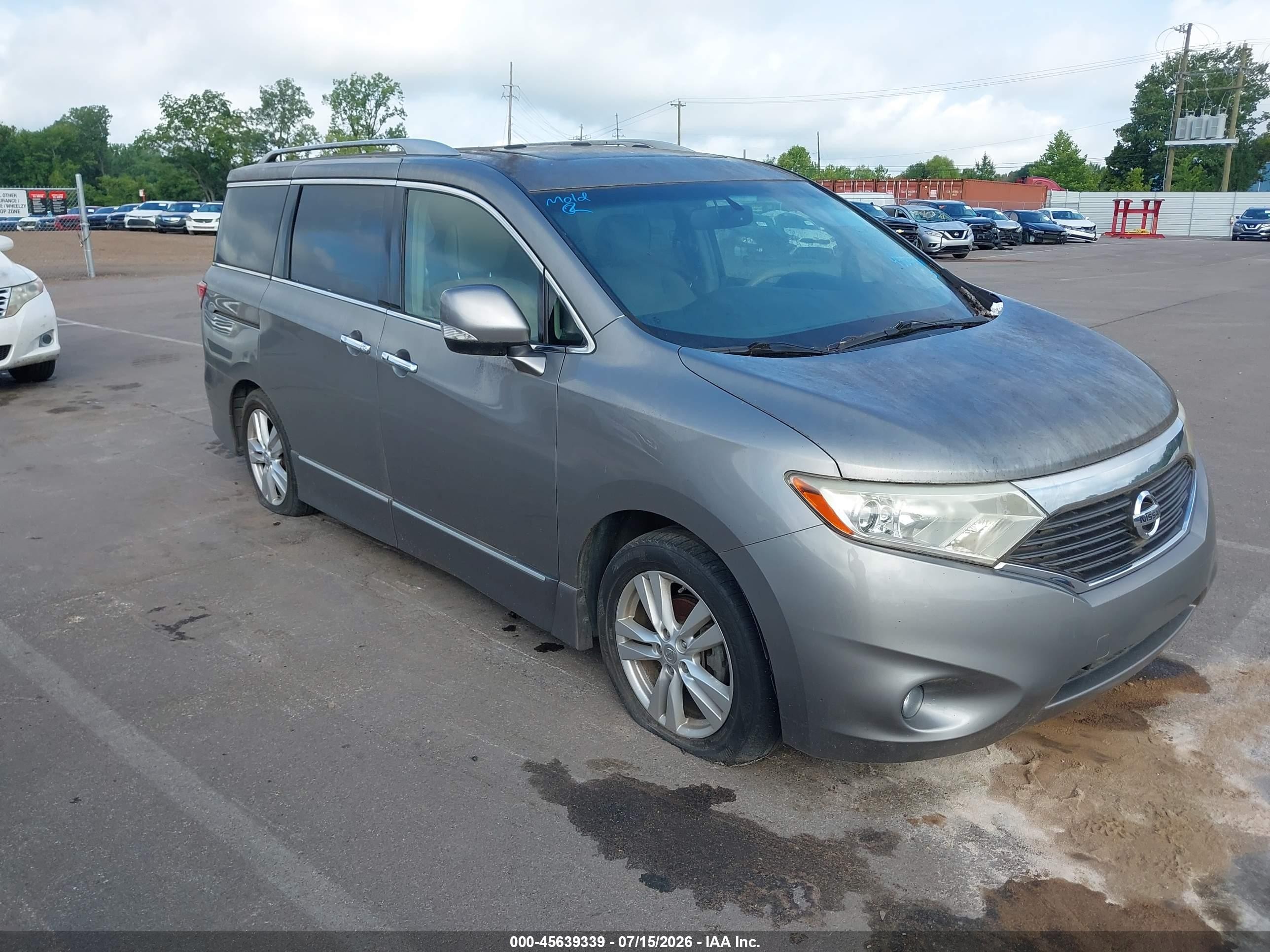 2012 Nissan Quest Le Brown vin: JN8AE2KP8C9039287