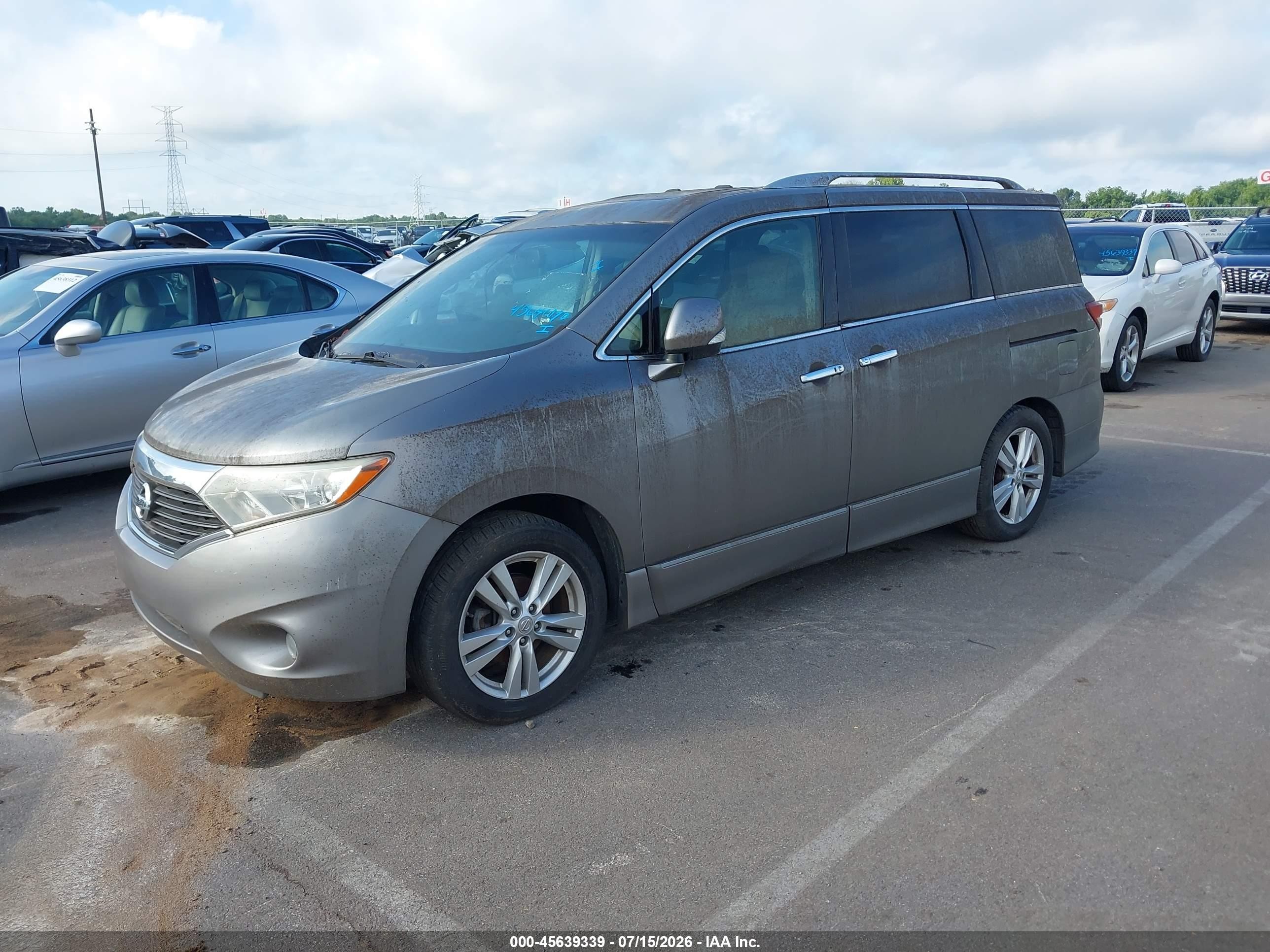 2012 Nissan Quest Le Brown vin: JN8AE2KP8C9039287