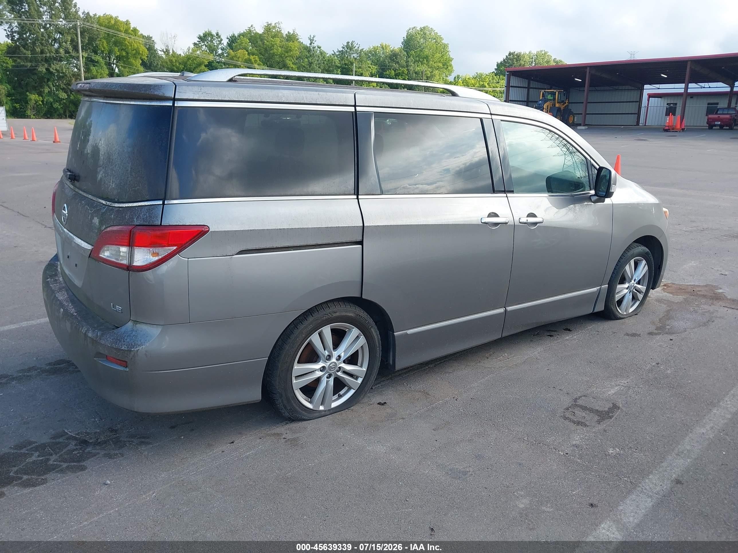 2012 Nissan Quest Le Brown vin: JN8AE2KP8C9039287