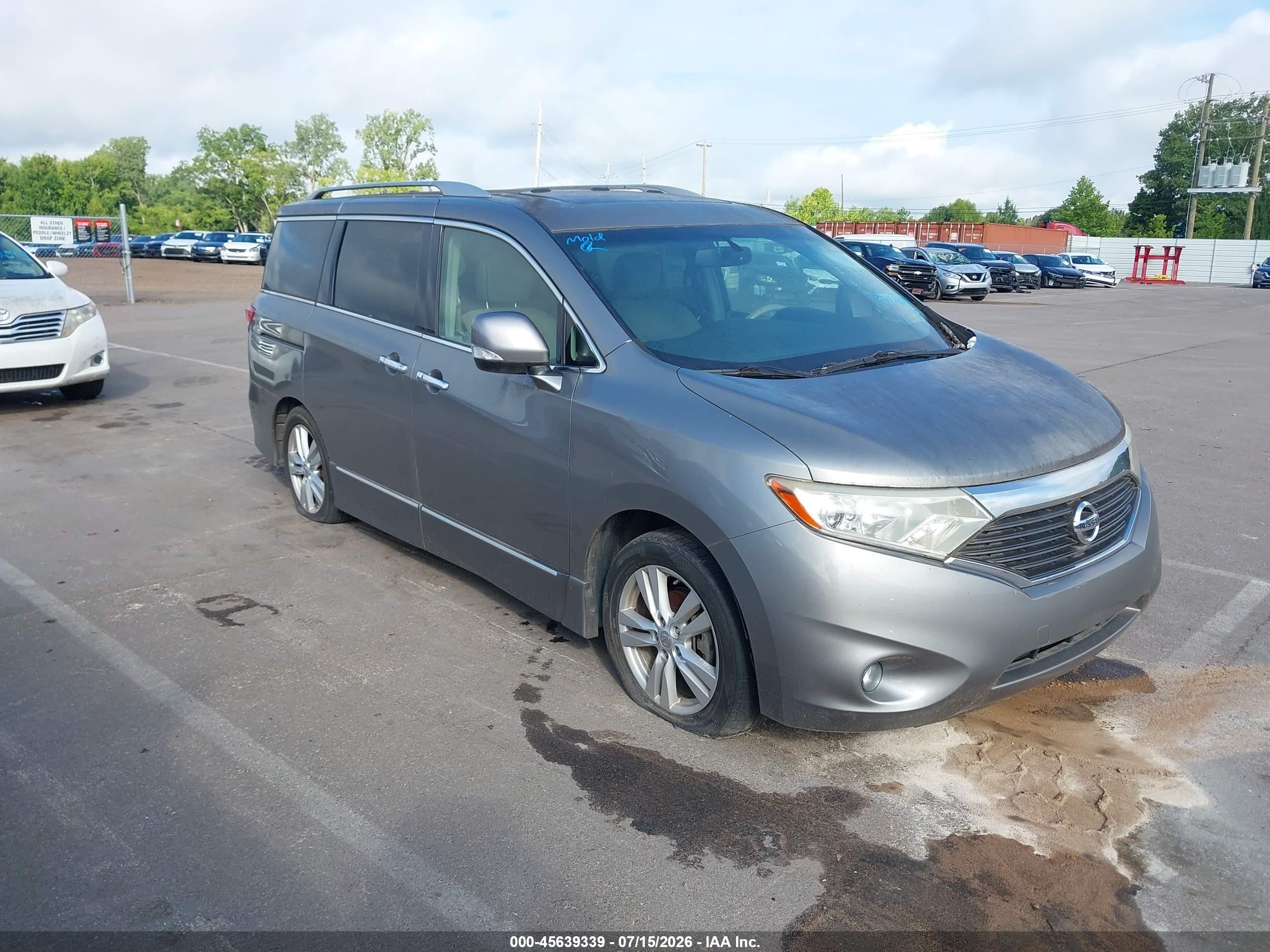 2012 Nissan Quest Le Brown vin: JN8AE2KP8C9039287
