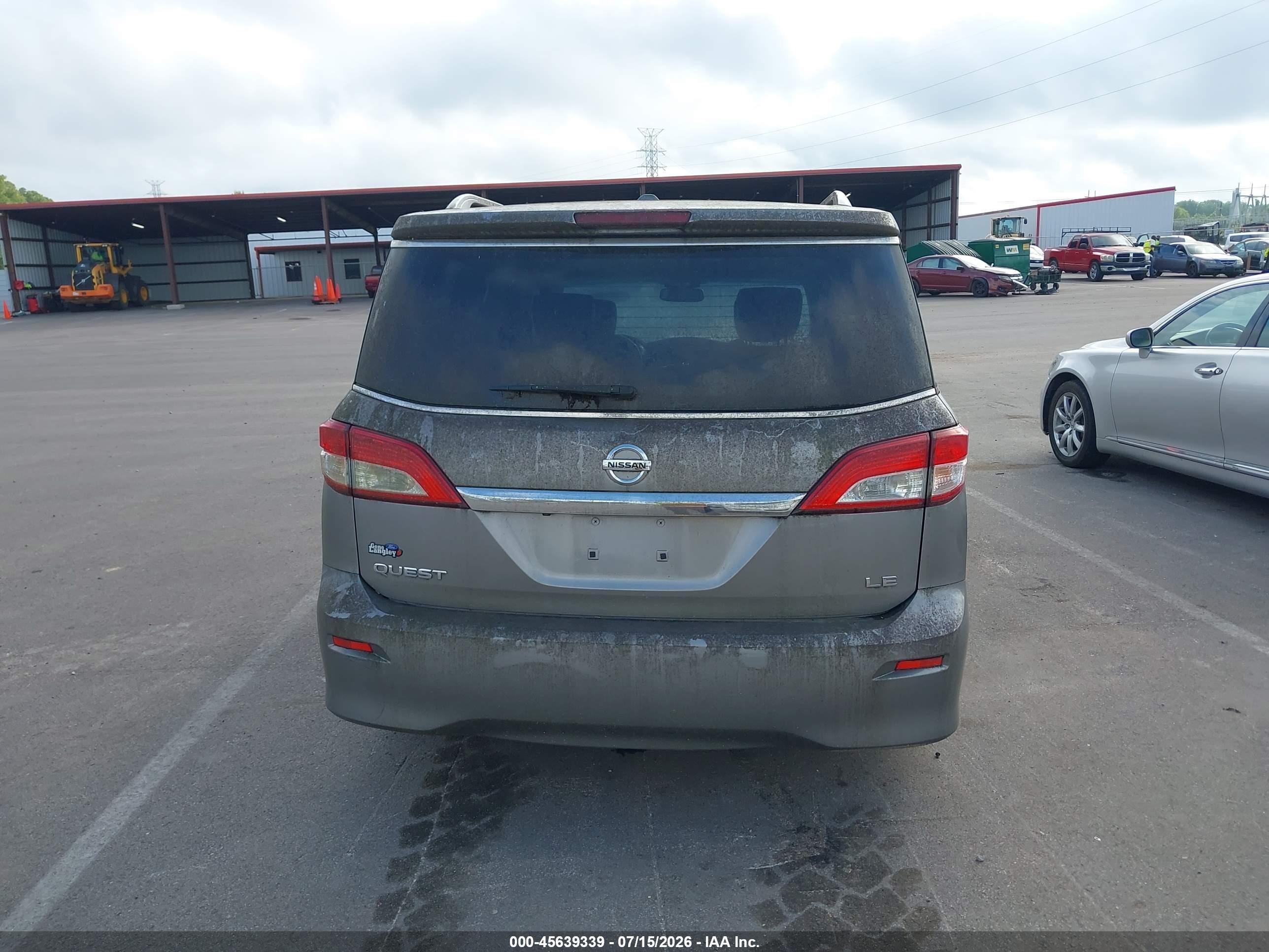 2012 Nissan Quest Le Brown vin: JN8AE2KP8C9039287
