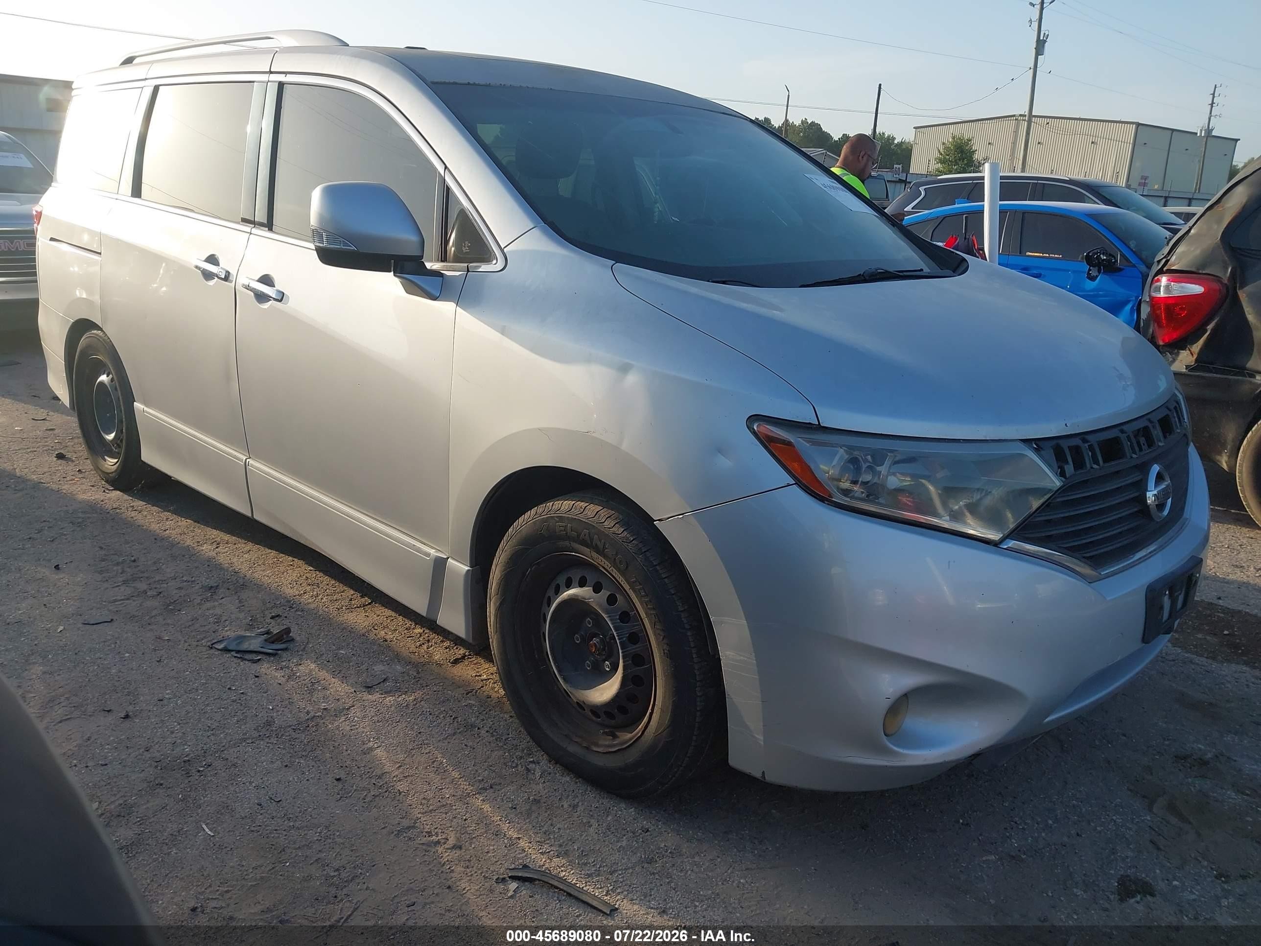 2012 Nissan Quest Le Silver vin: JN8AE2KP8C9046207