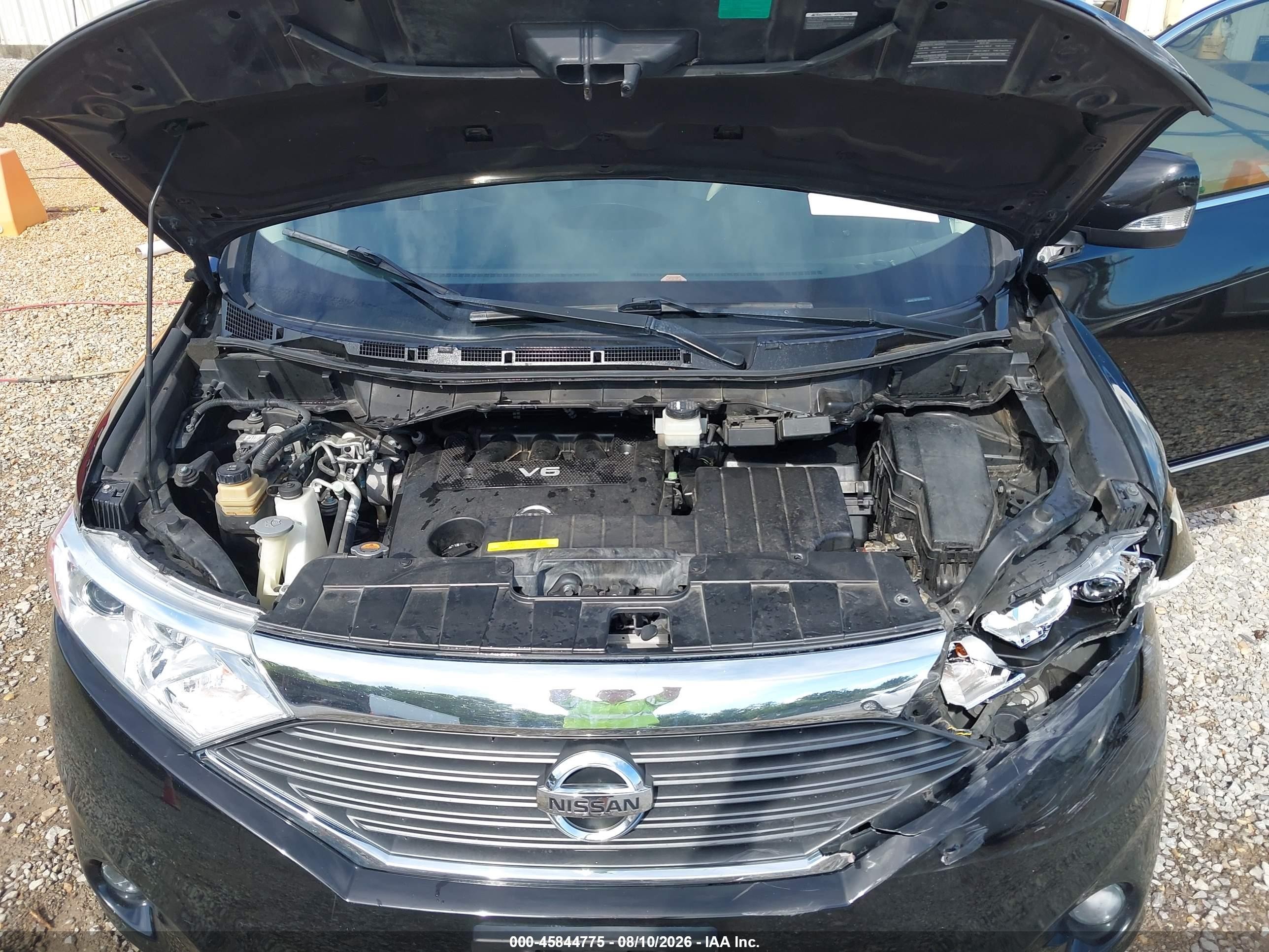 2013 Nissan Quest Sl Black vin: JN8AE2KP8D9063168
