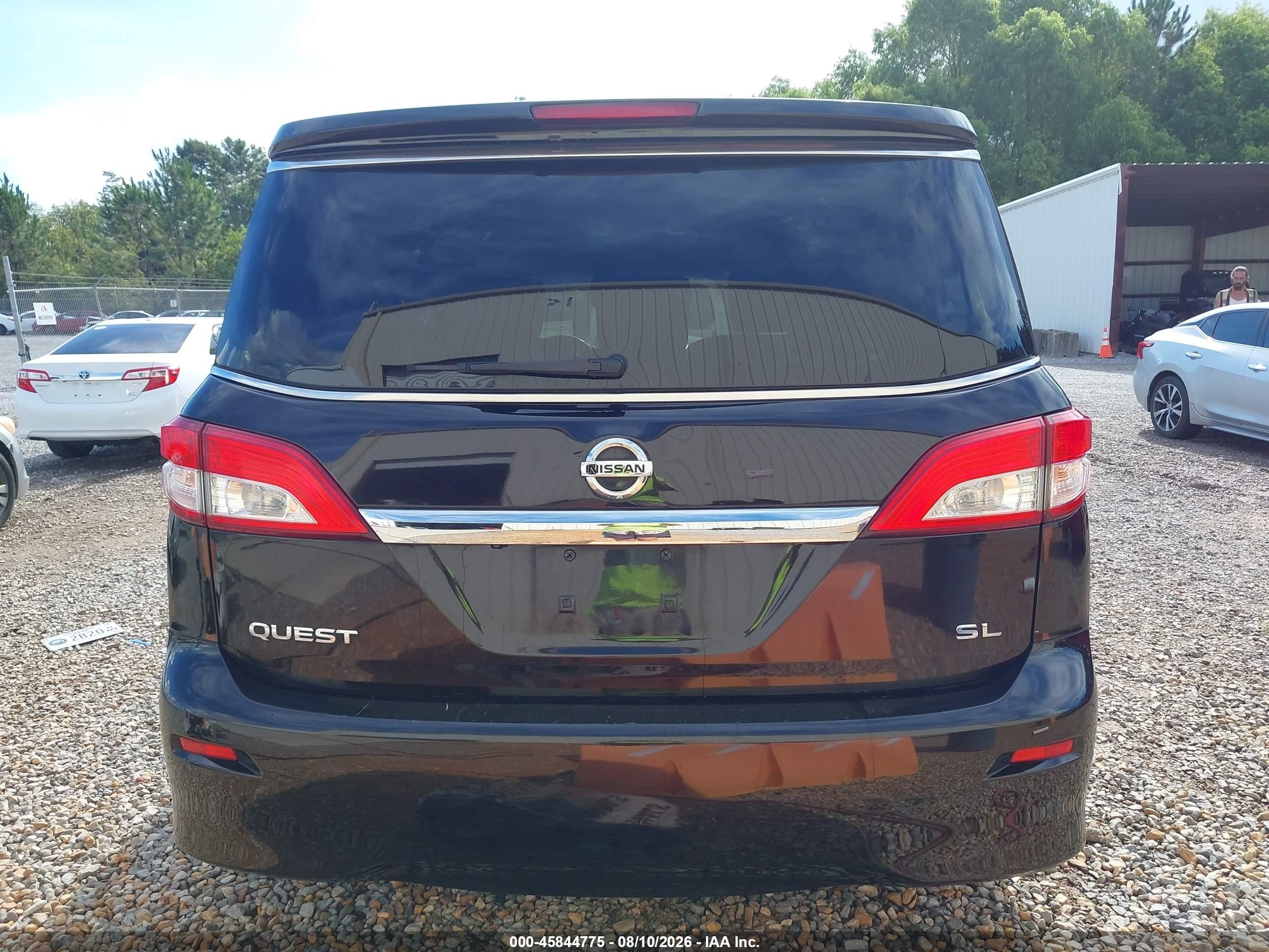 2013 Nissan Quest Sl Black vin: JN8AE2KP8D9063168