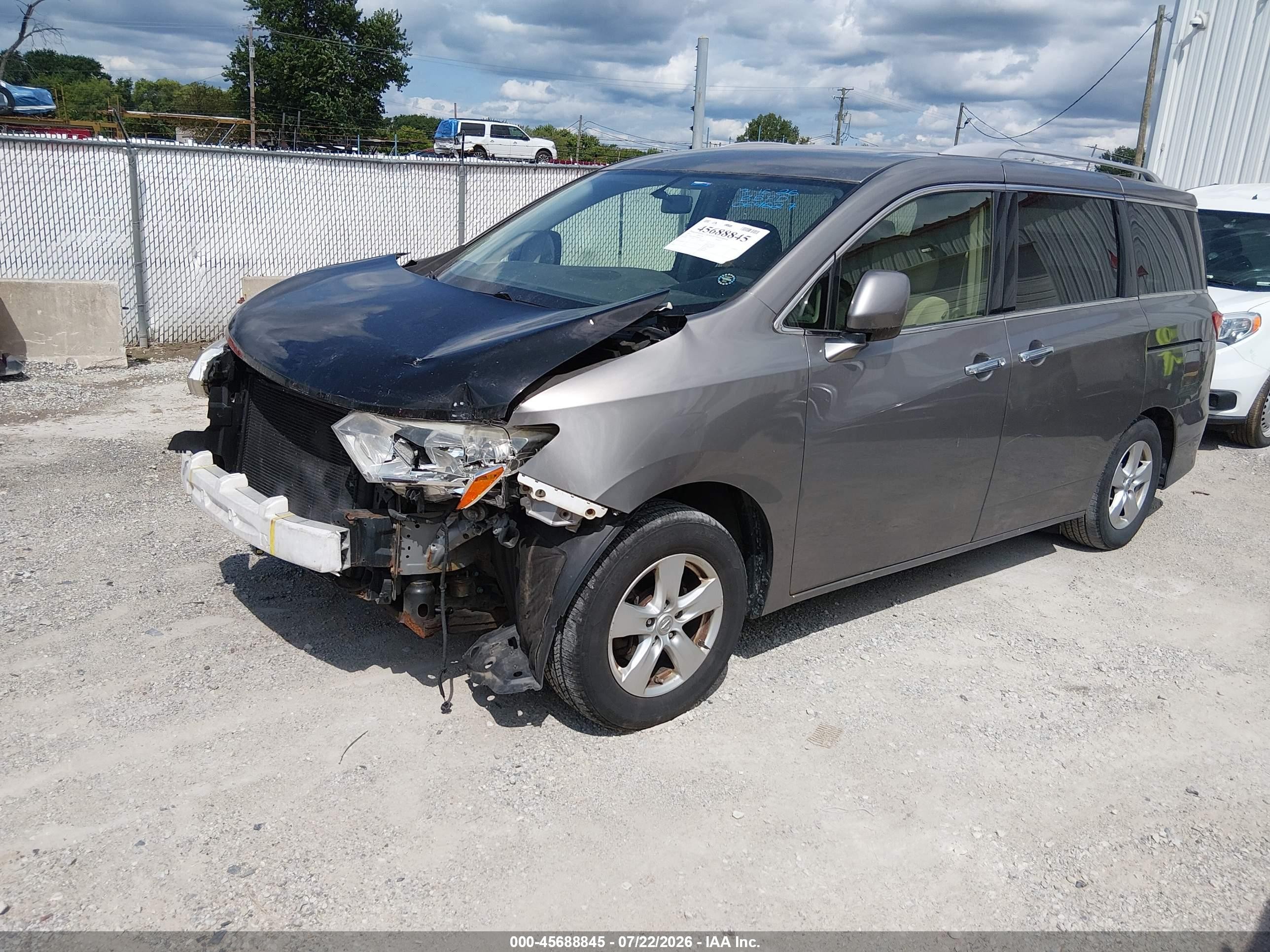 2013 Nissan Quest Sv Silver vin: JN8AE2KP8D9064627