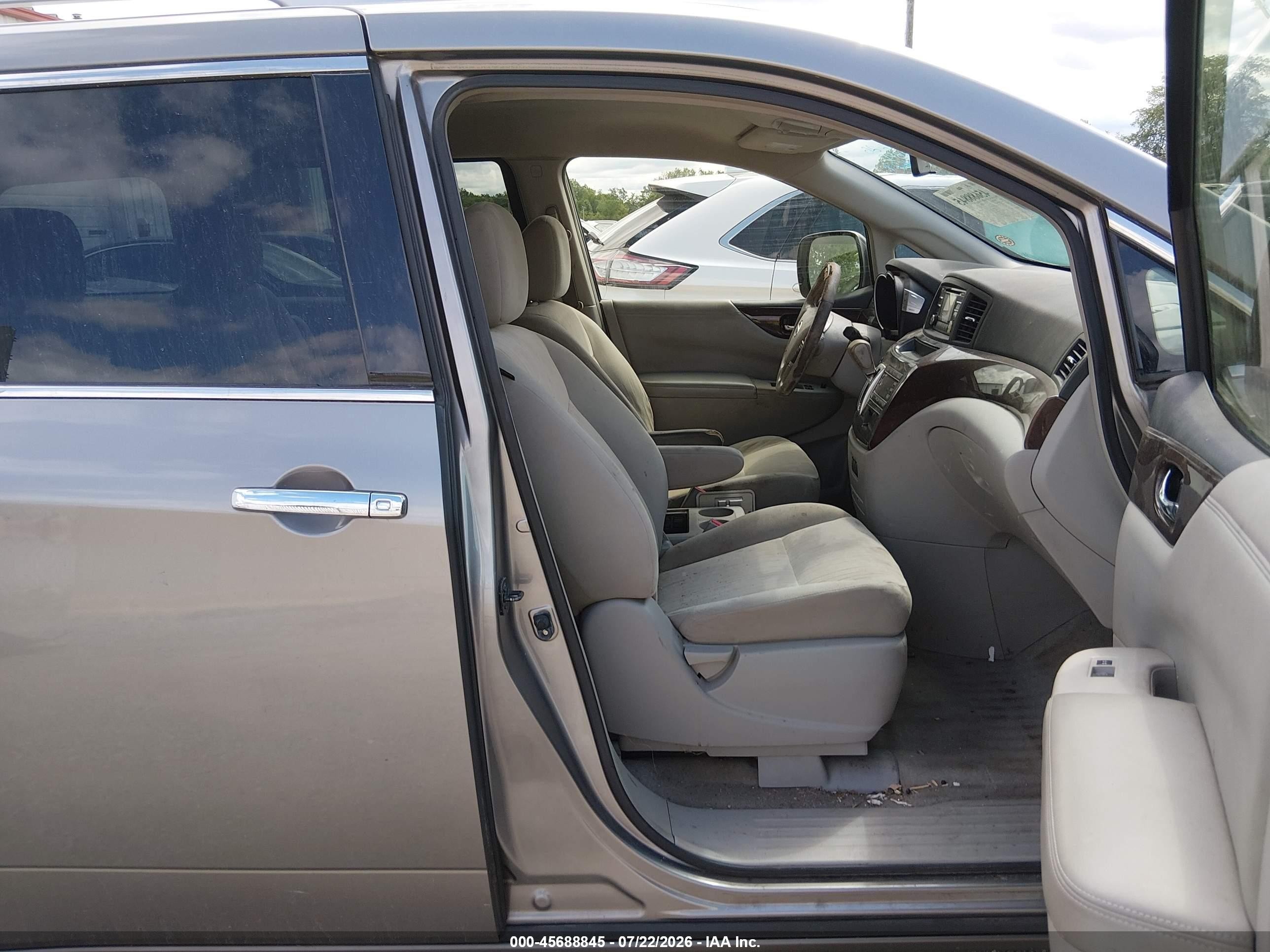 2013 Nissan Quest Sv Silver vin: JN8AE2KP8D9064627