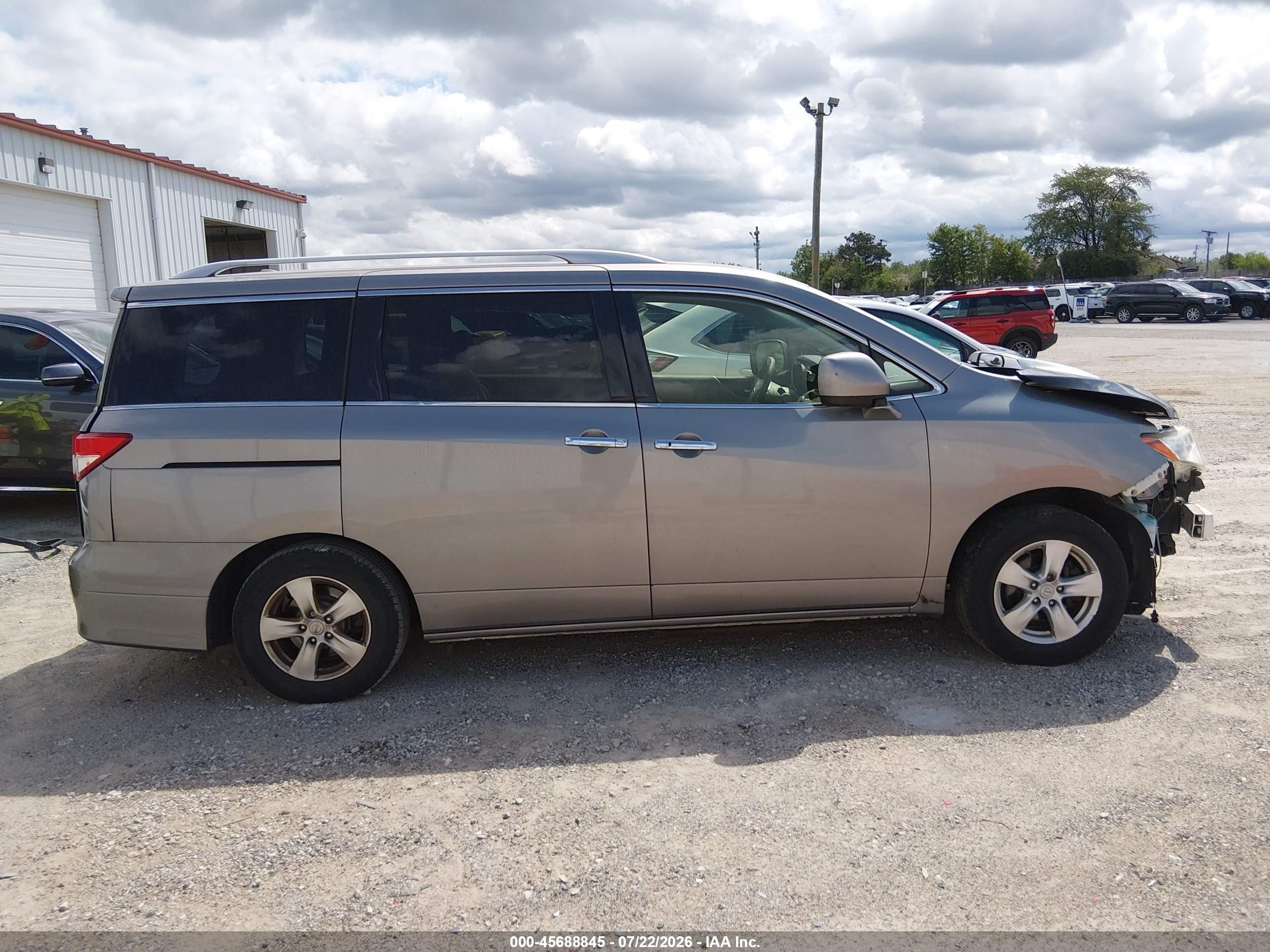 2013 Nissan Quest Sv Silver vin: JN8AE2KP8D9064627