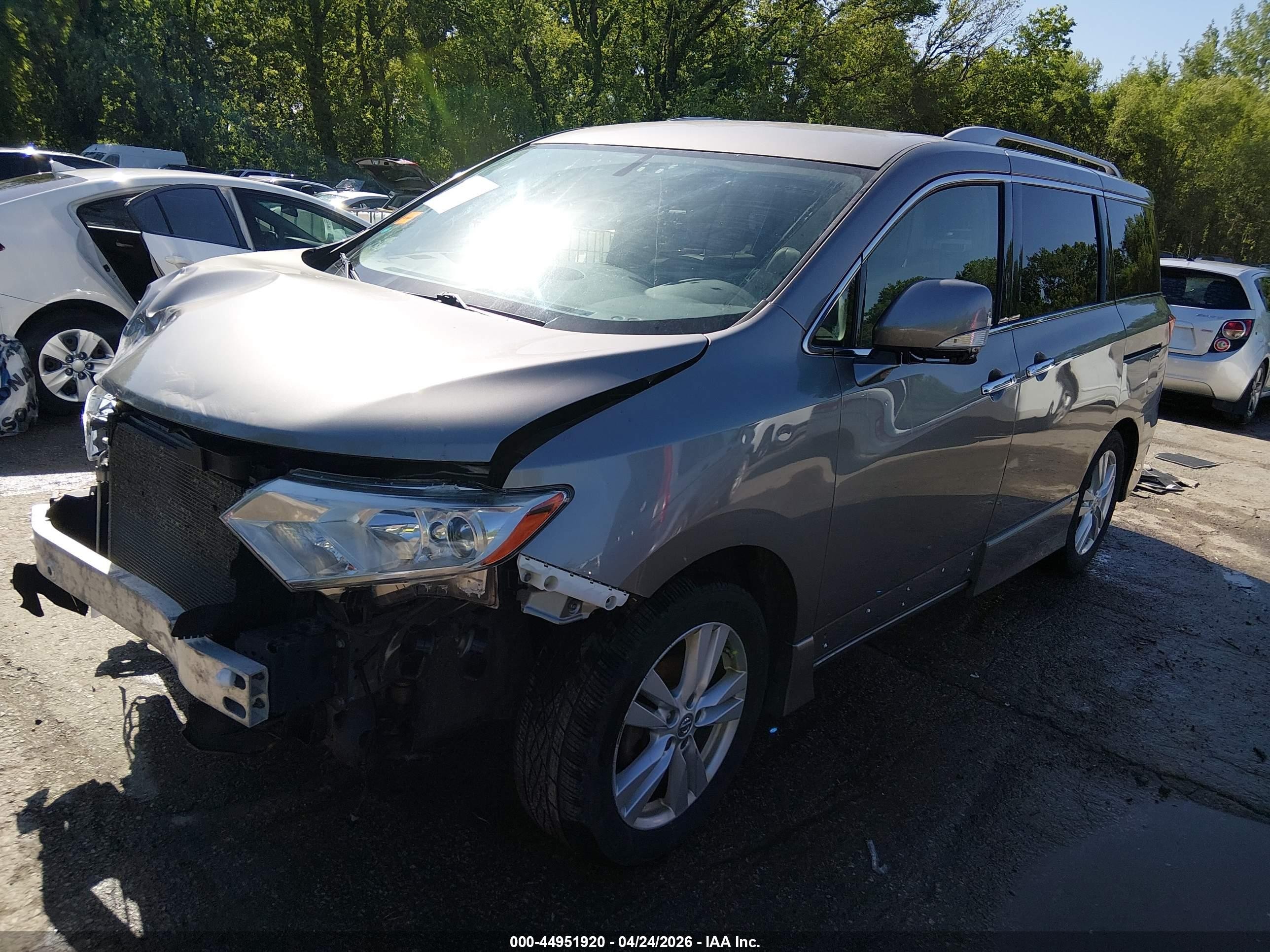 2013 Nissan Quest Sl Beige vin: JN8AE2KP8D9064692