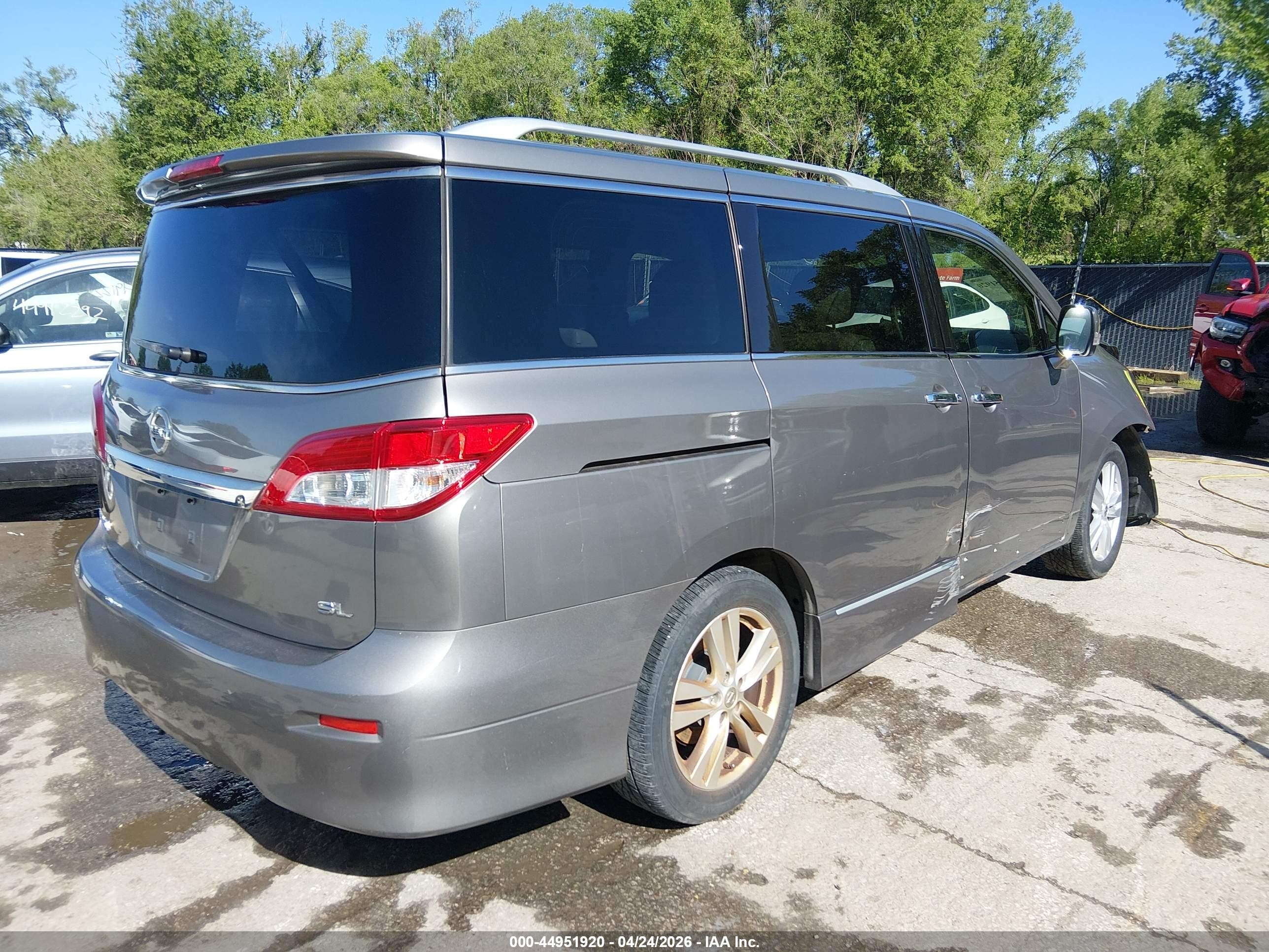 2013 Nissan Quest Sl Beige vin: JN8AE2KP8D9064692