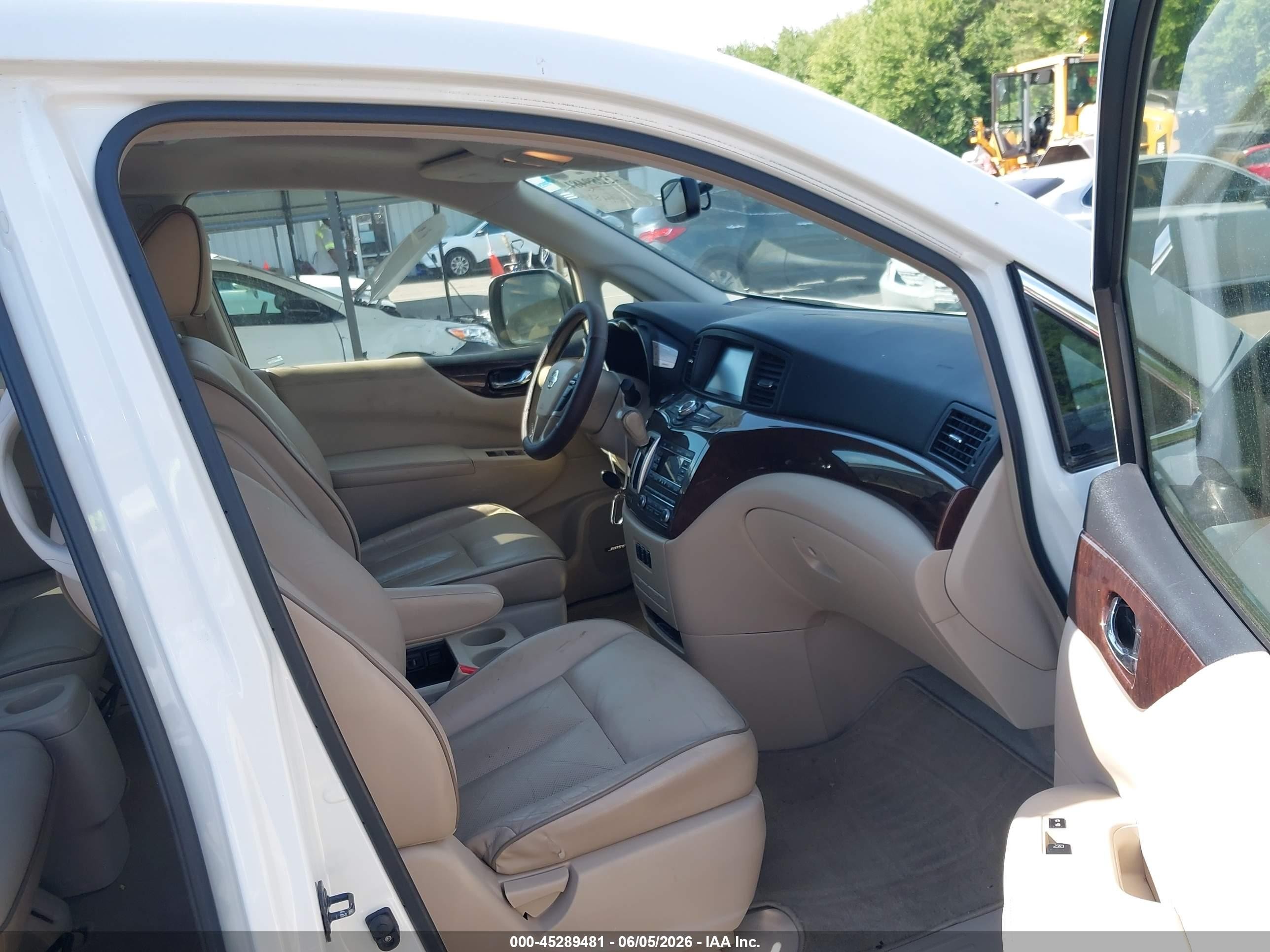 2014 Nissan Quest Sl White vin: JN8AE2KP8E9103413