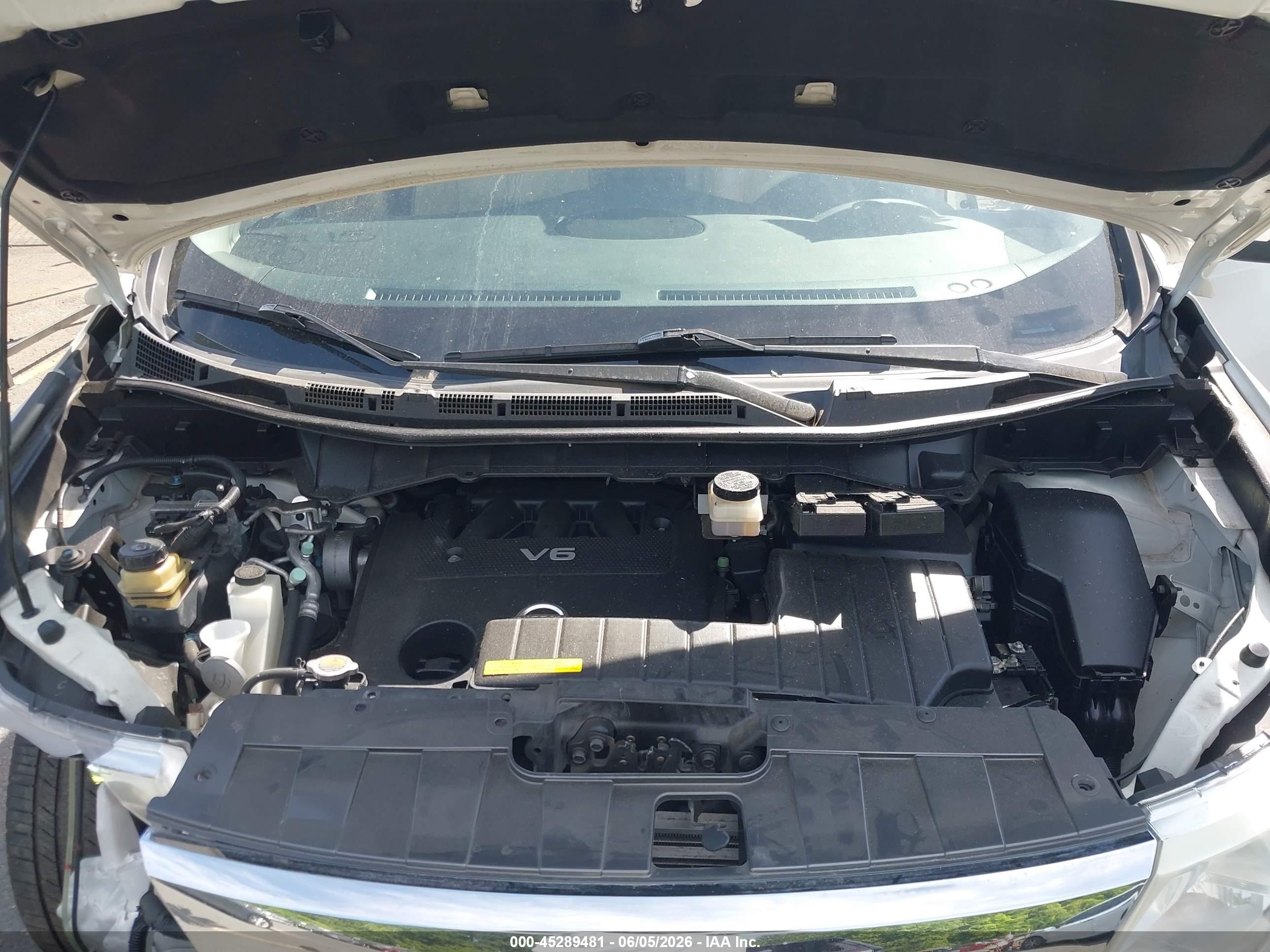 2014 Nissan Quest Sl White vin: JN8AE2KP8E9103413