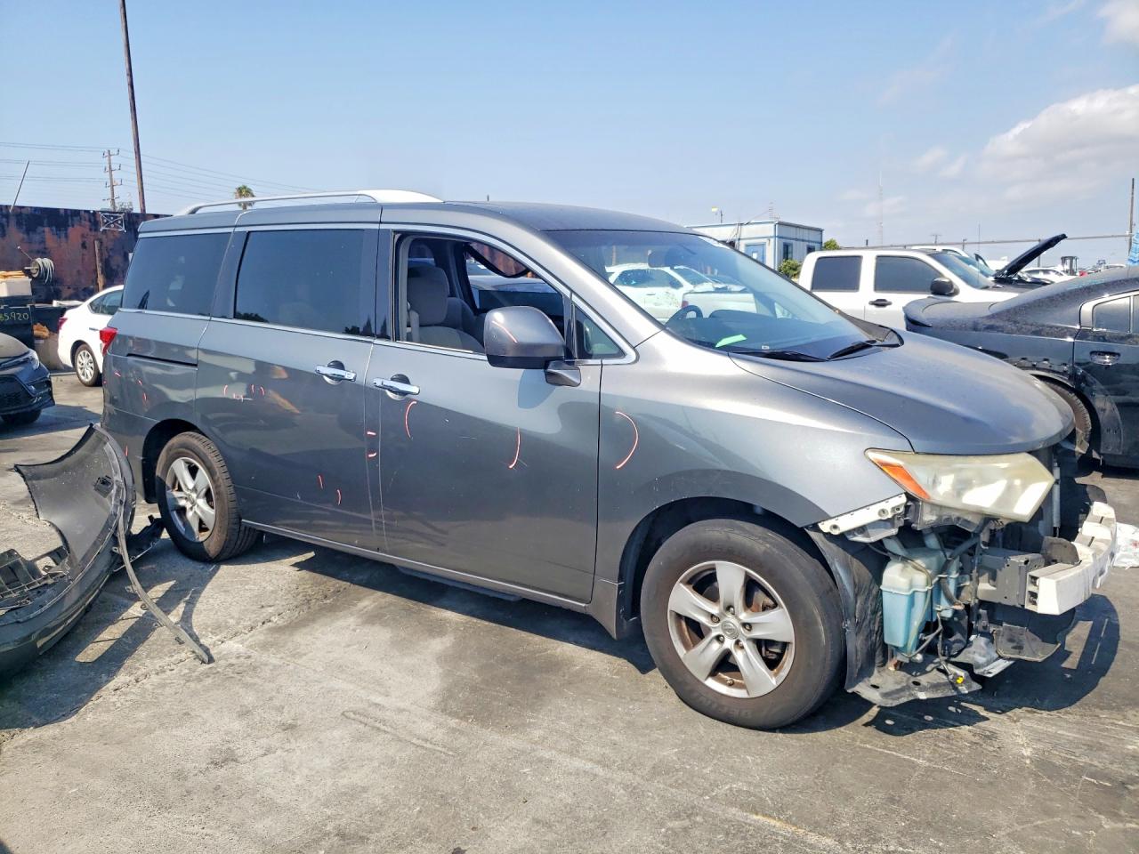 2014 Nissan Quest 3.5 Sv Gray vin: JN8AE2KP8E9108286