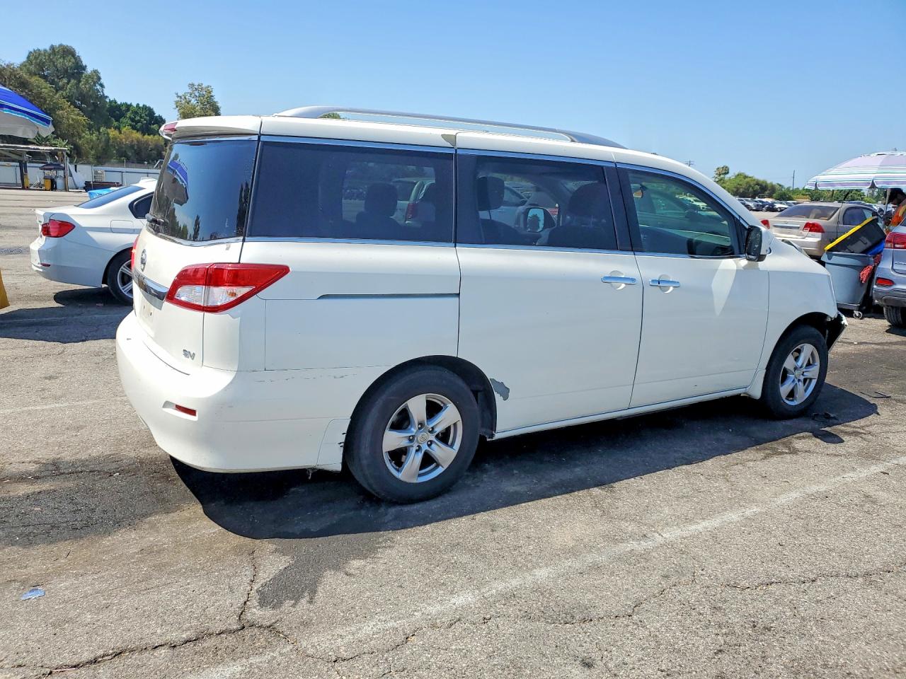 2014 Nissan Quest 3.5 Sv White vin: JN8AE2KP8E9108384