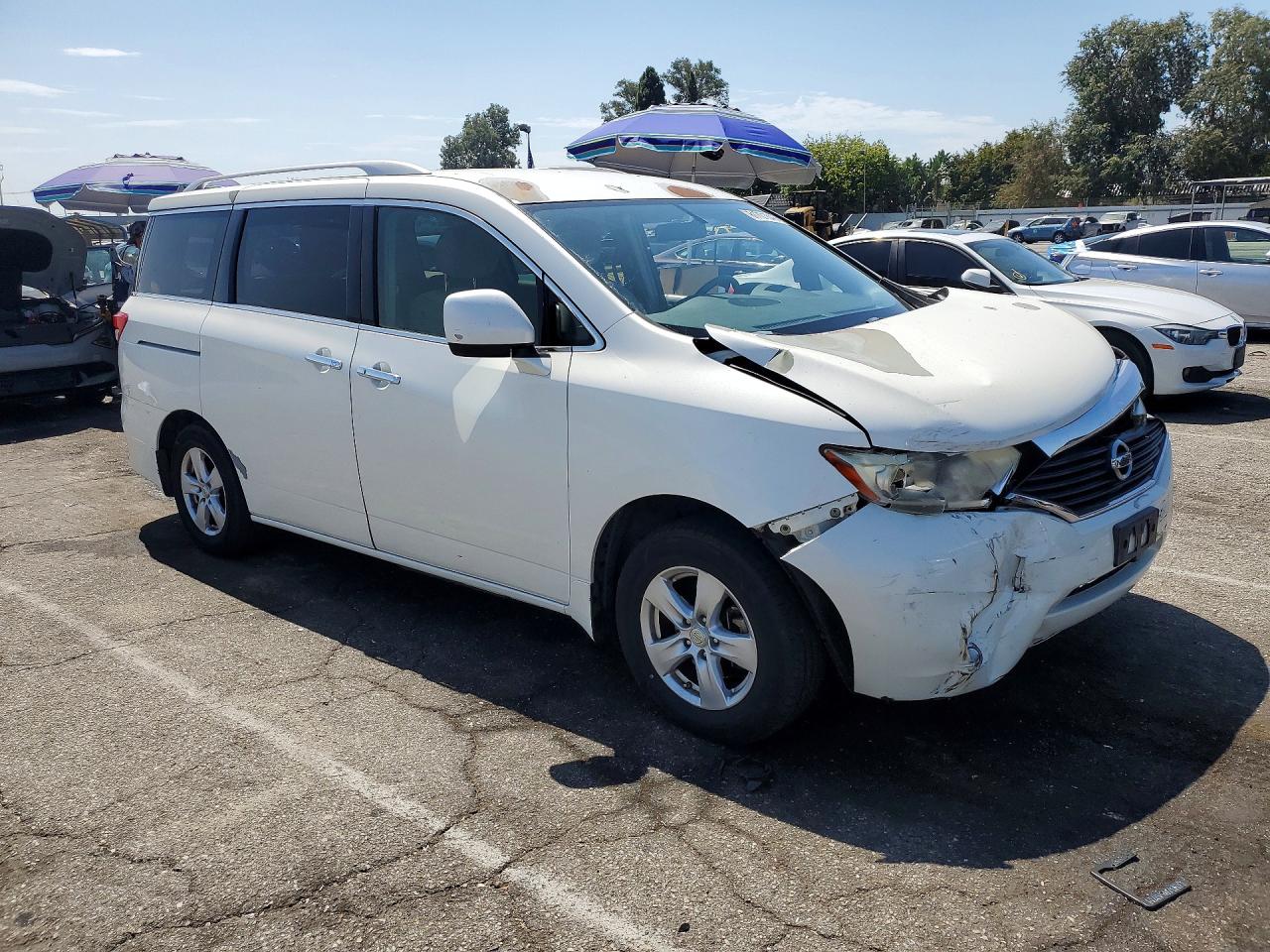 2014 Nissan Quest 3.5 Sv White vin: JN8AE2KP8E9108384