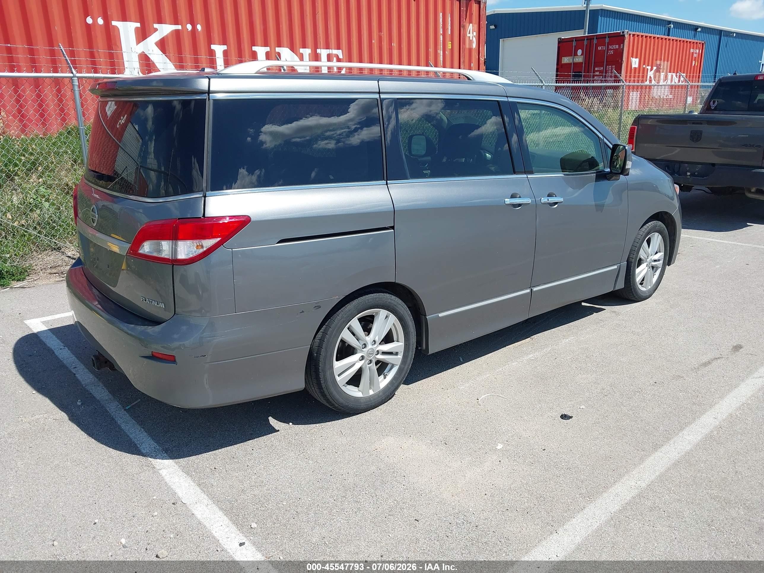 2015 Nissan Quest Platinum Gray vin: JN8AE2KP8F9120049