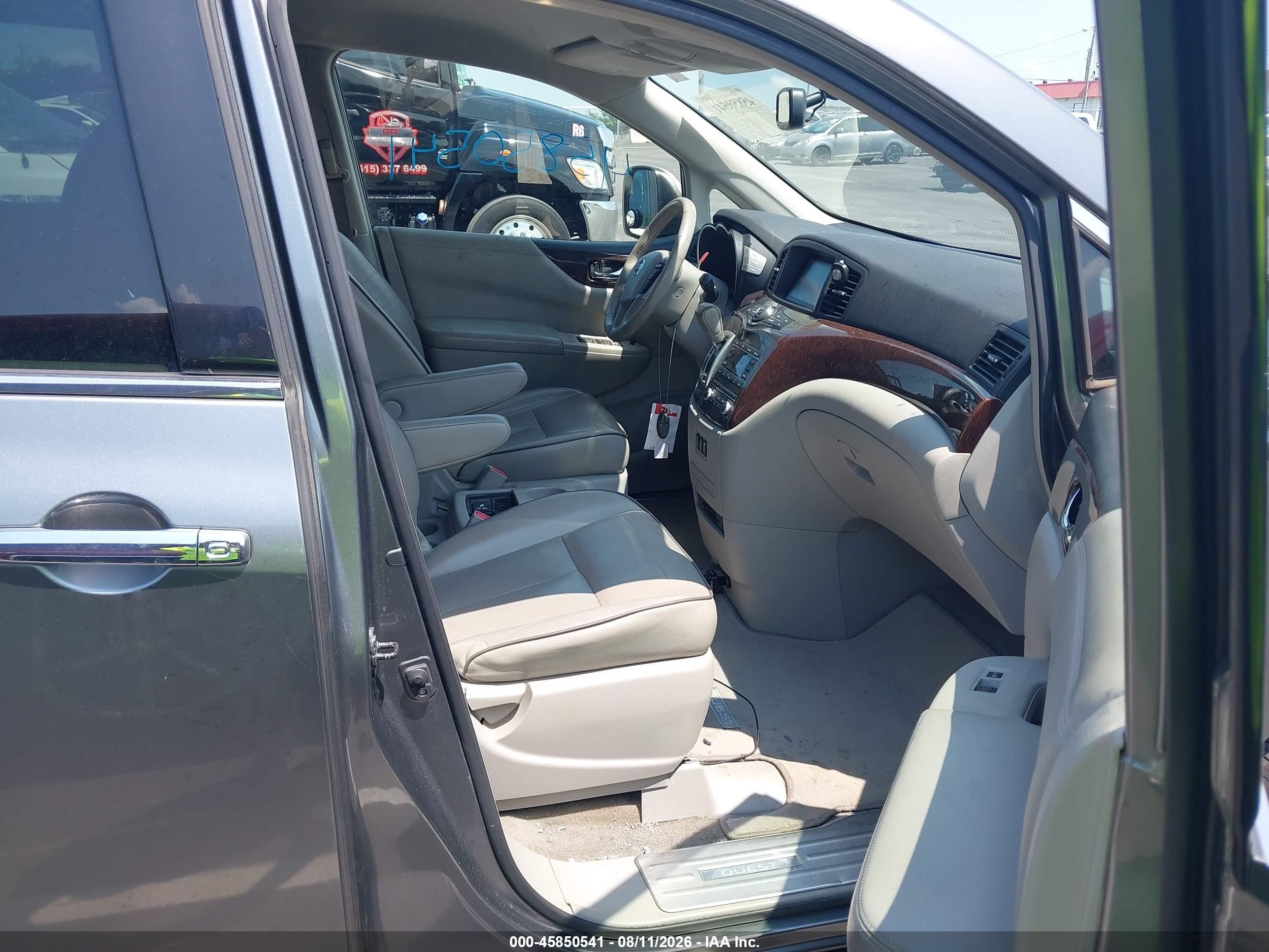 2015 Nissan Quest Platinum/s/sl/sv Gray vin: JN8AE2KP8F9120116