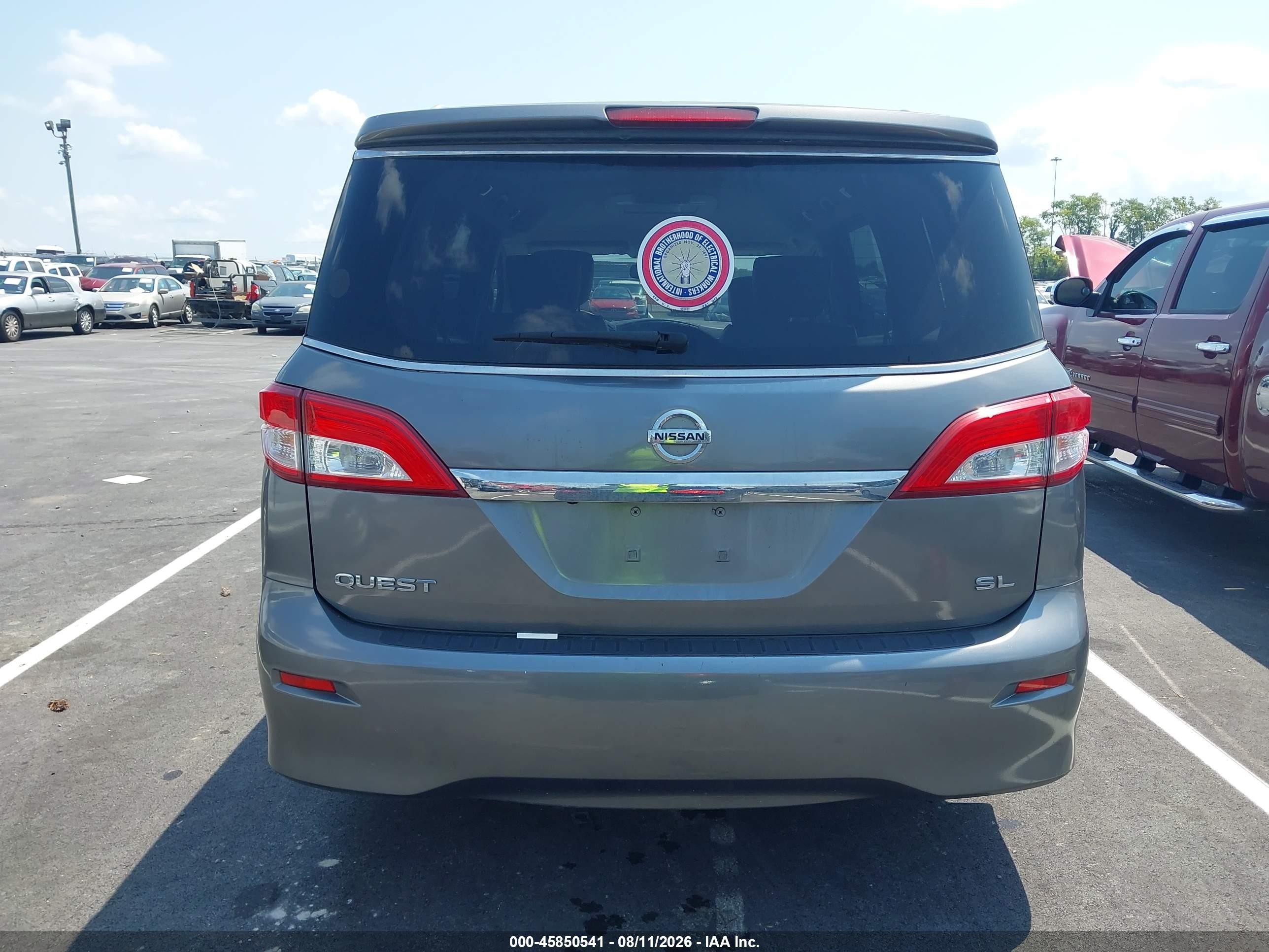 2015 Nissan Quest Platinum/s/sl/sv Gray vin: JN8AE2KP8F9120116