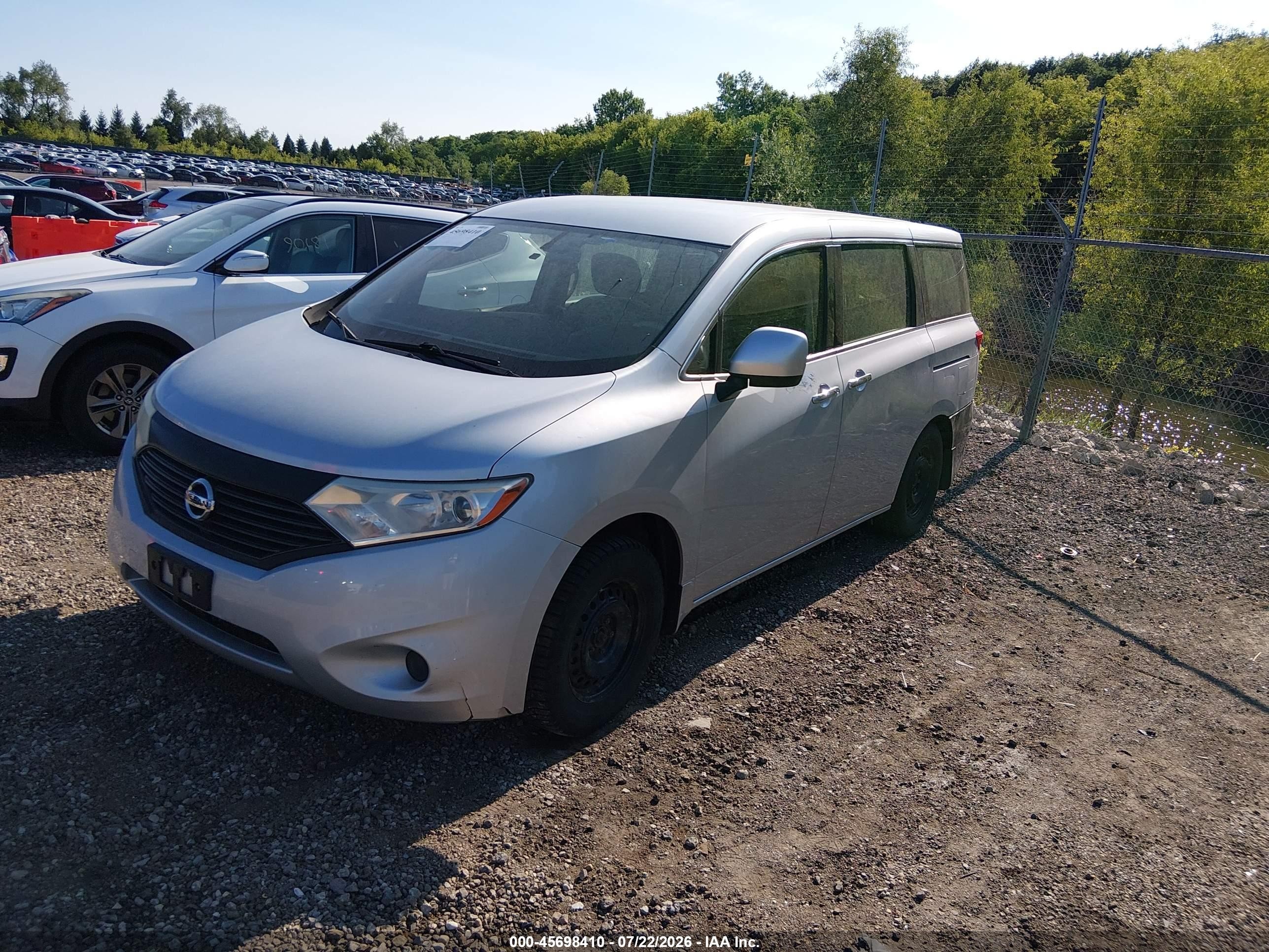 2015 Nissan Quest S Gray vin: JN8AE2KP8F9120892