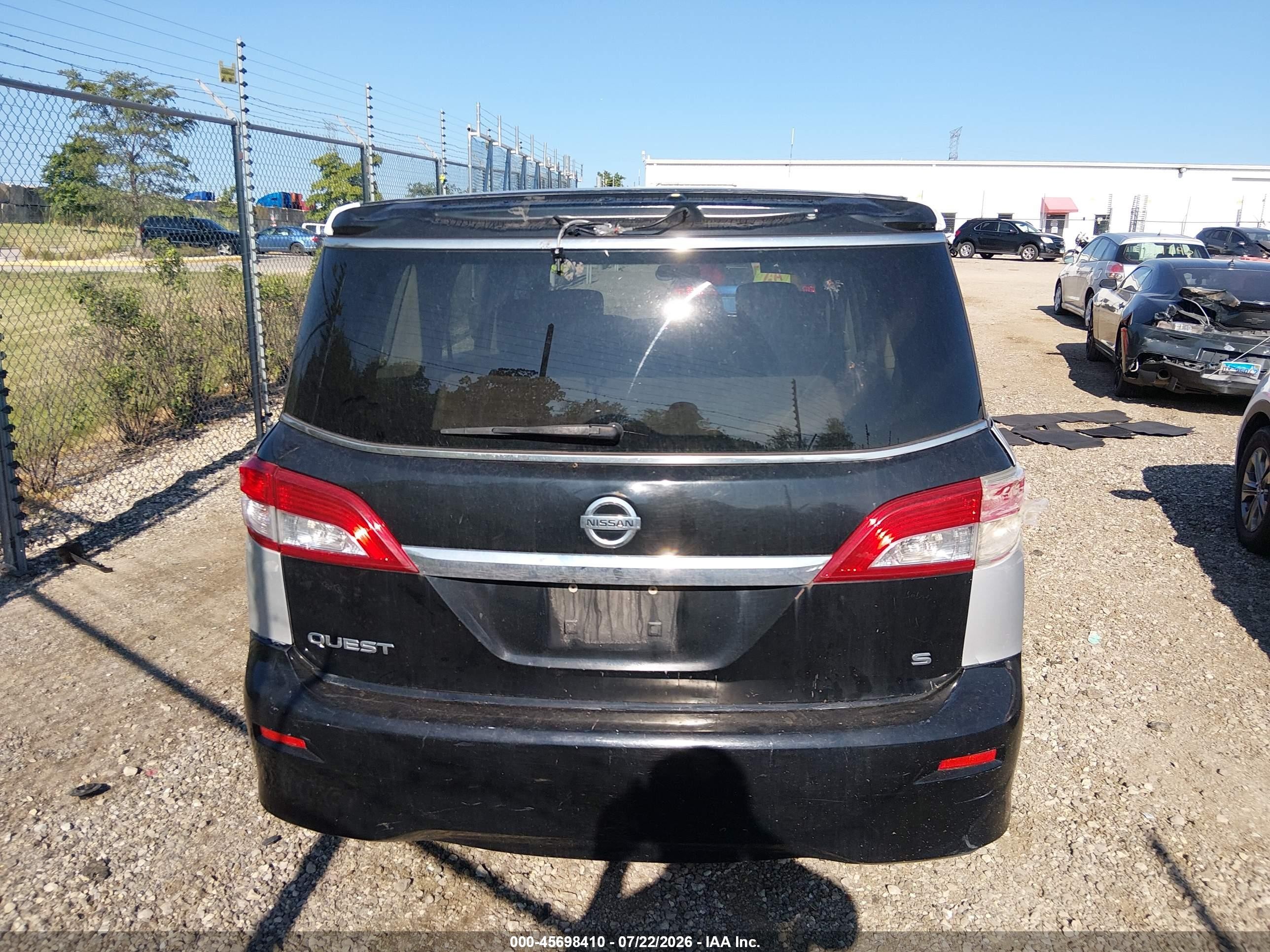 2015 Nissan Quest S Gray vin: JN8AE2KP8F9120892