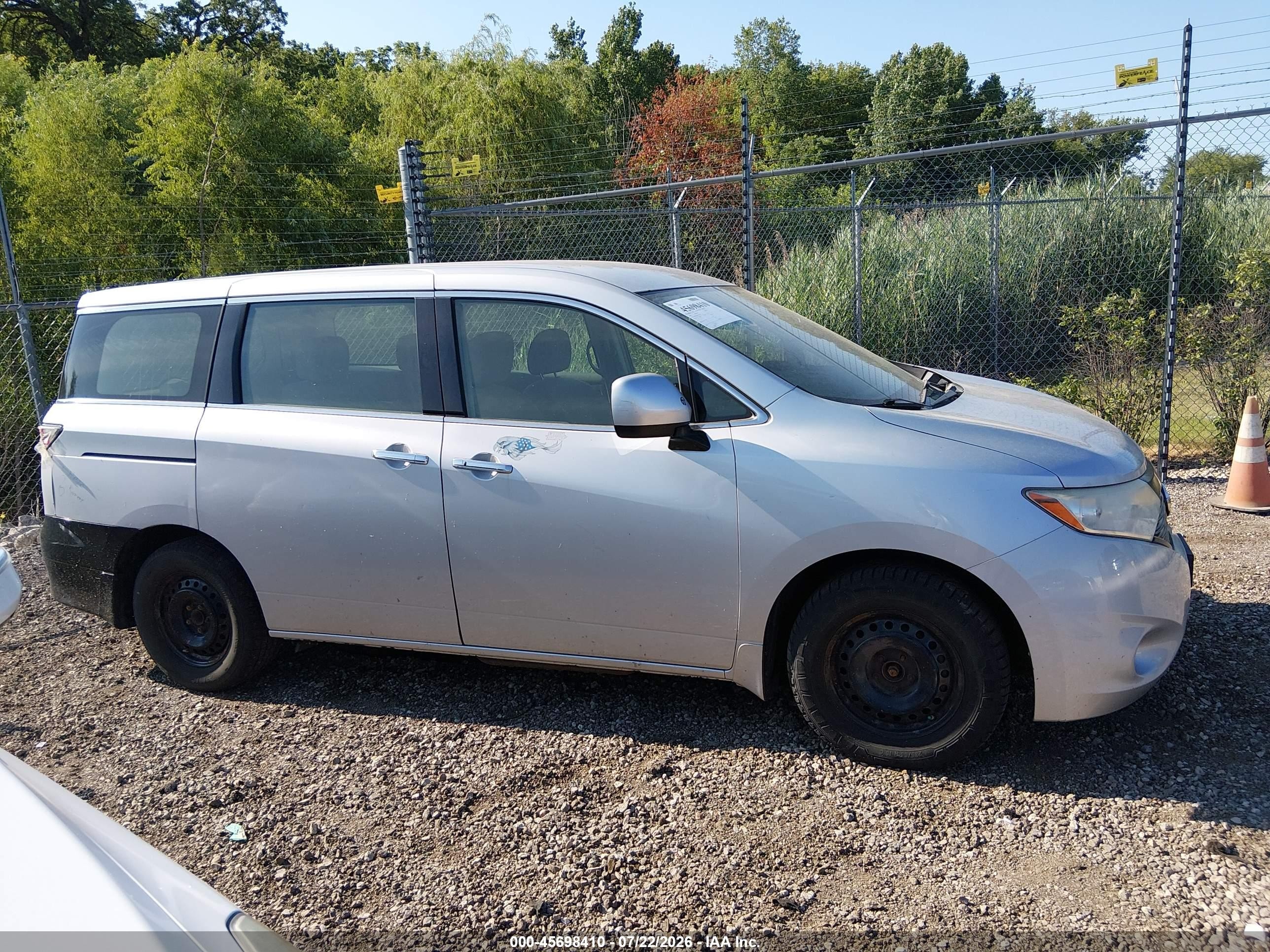 2015 Nissan Quest S Gray vin: JN8AE2KP8F9120892