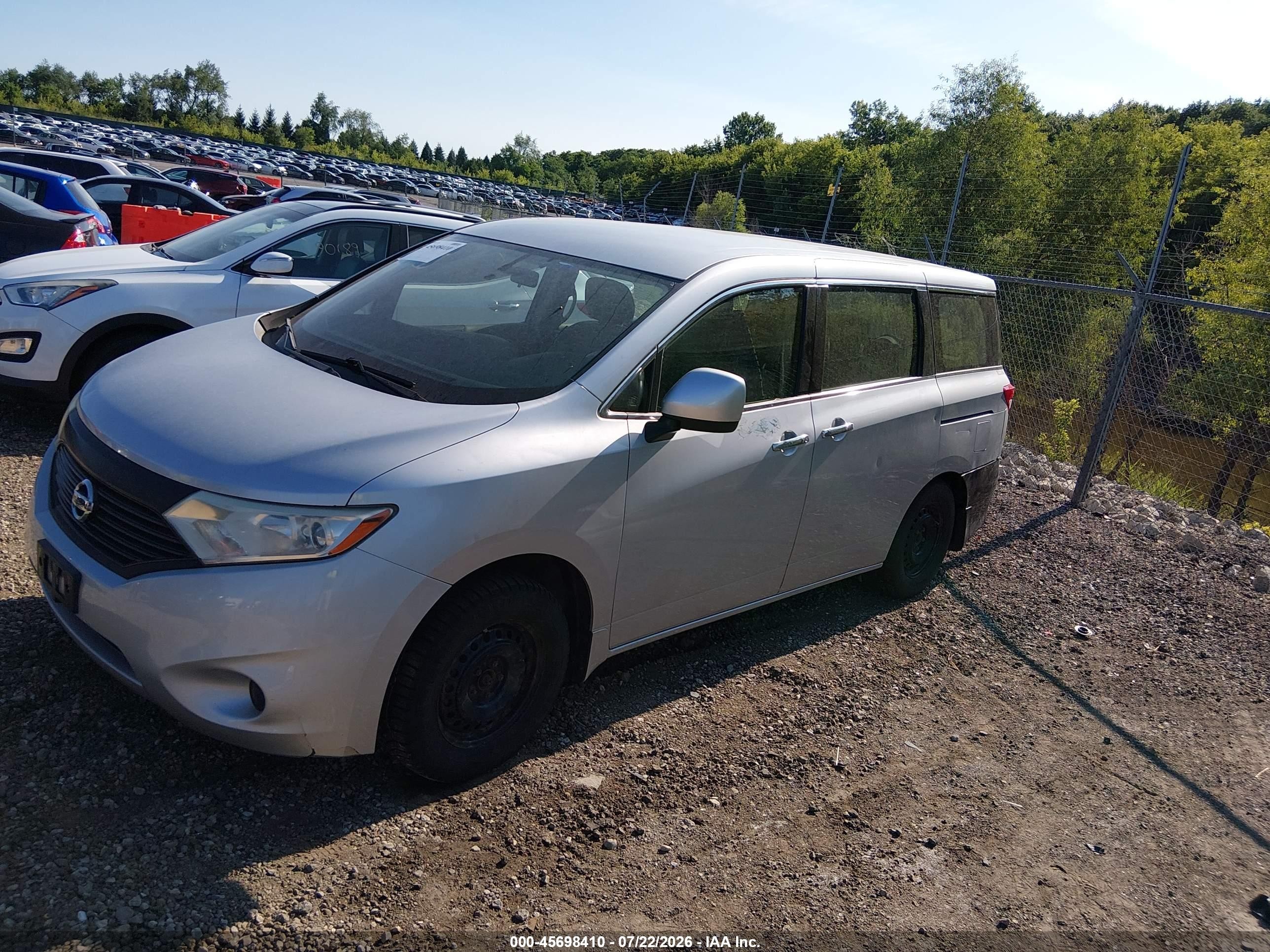 2015 Nissan Quest S Gray vin: JN8AE2KP8F9120892