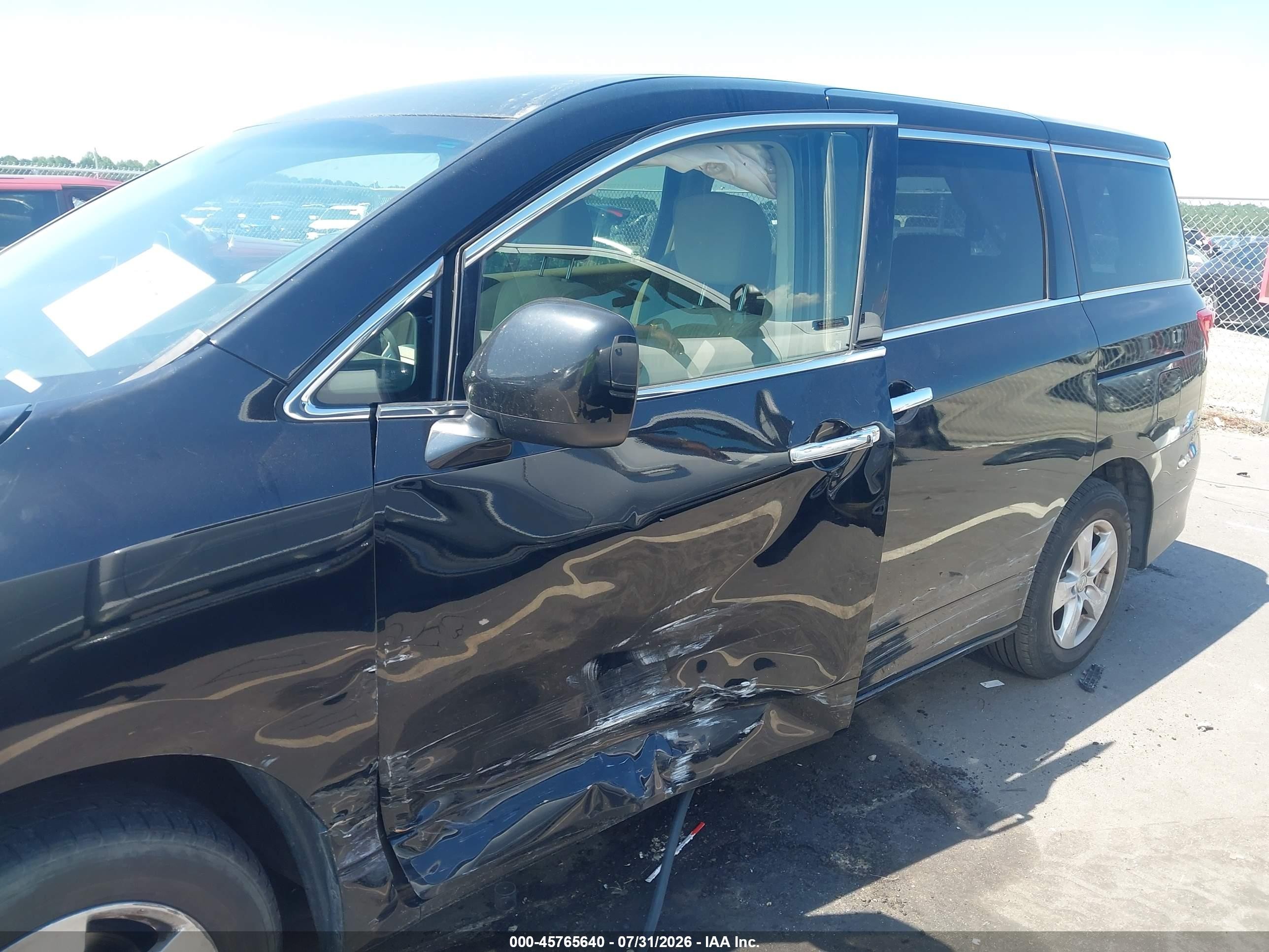2015 Nissan Quest Sv Black vin: JN8AE2KP8F9122352