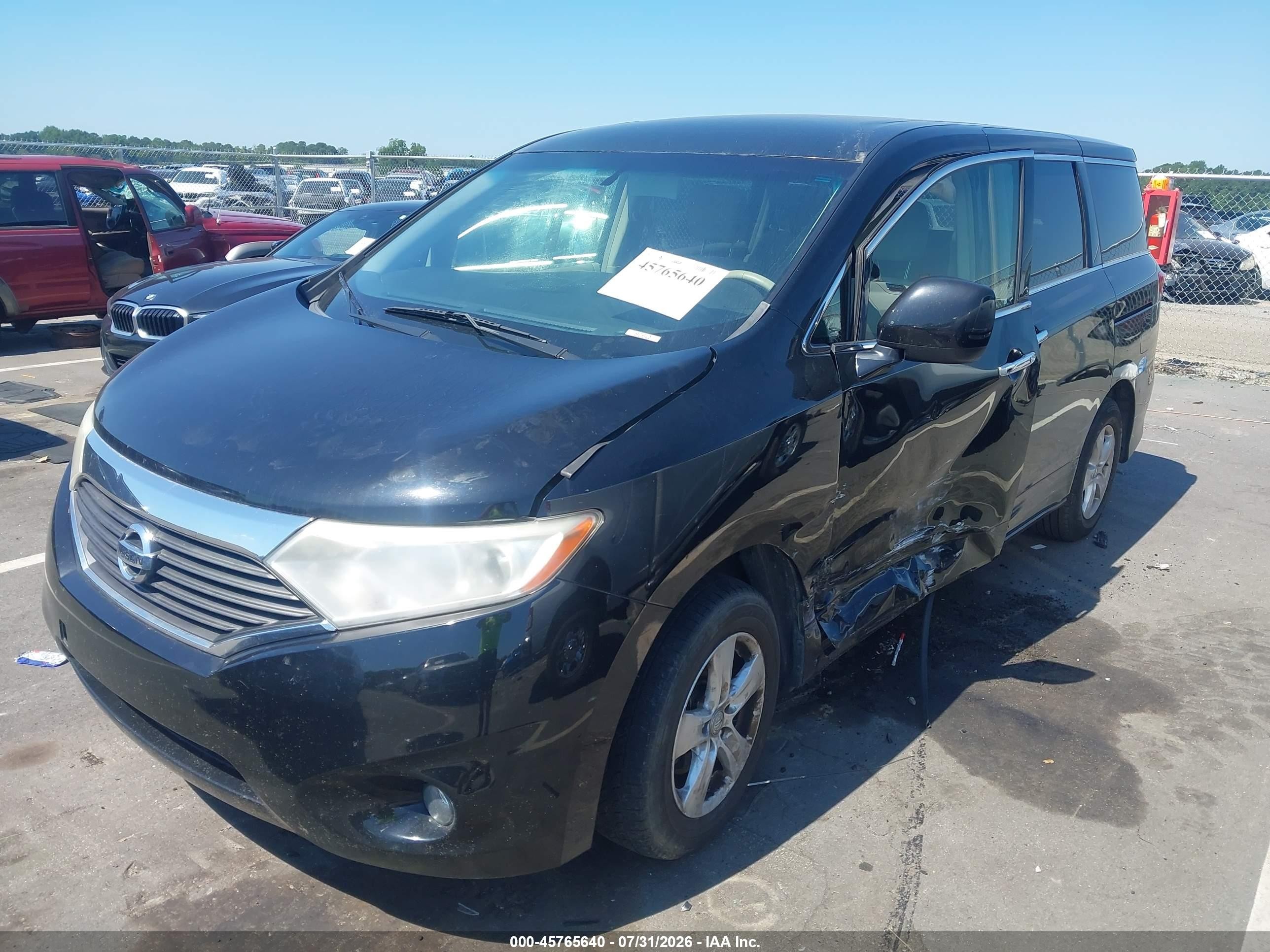 2015 Nissan Quest Sv Black vin: JN8AE2KP8F9122352
