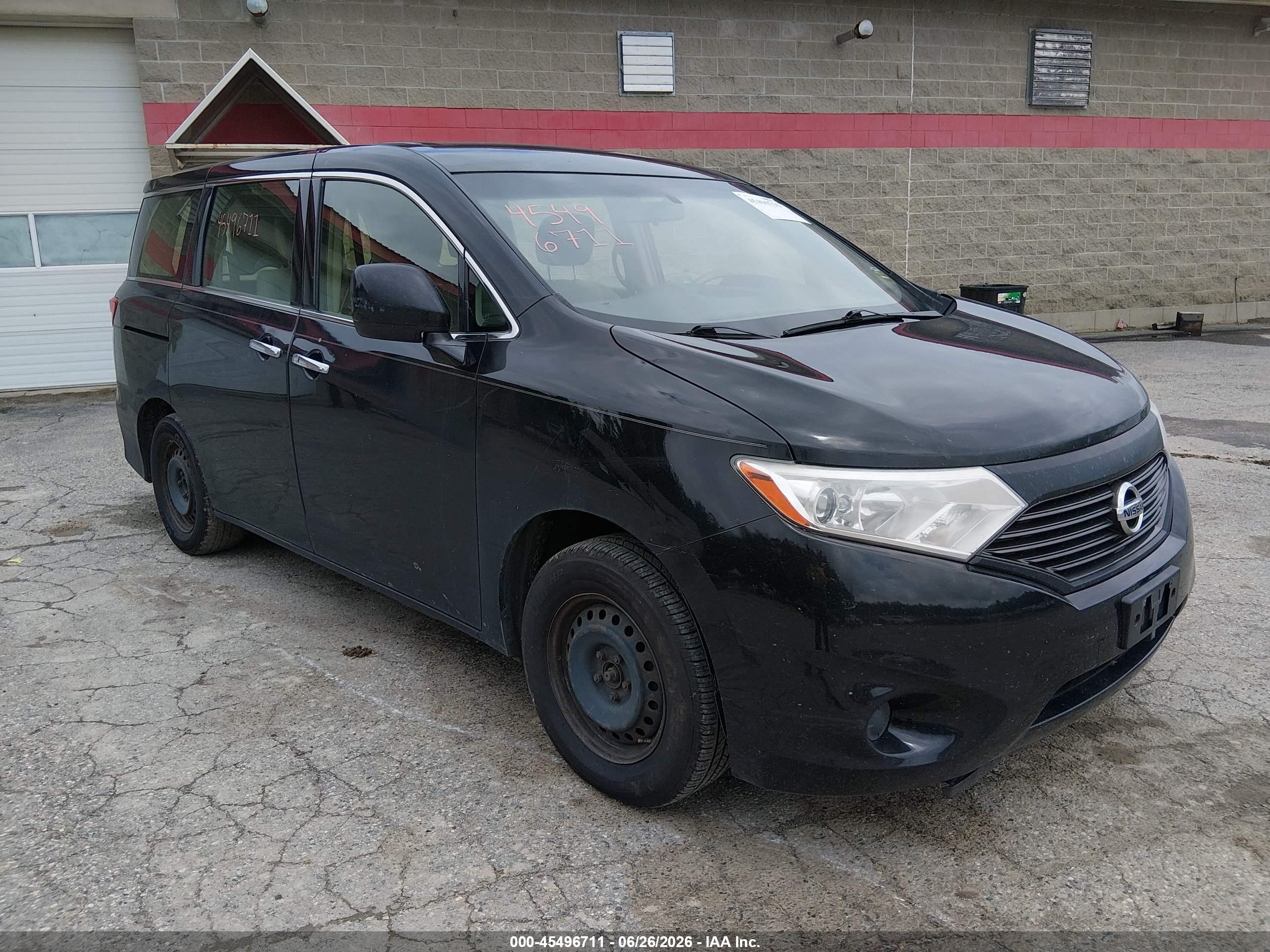 2015 Nissan Quest S Black vin: JN8AE2KP8F9122657