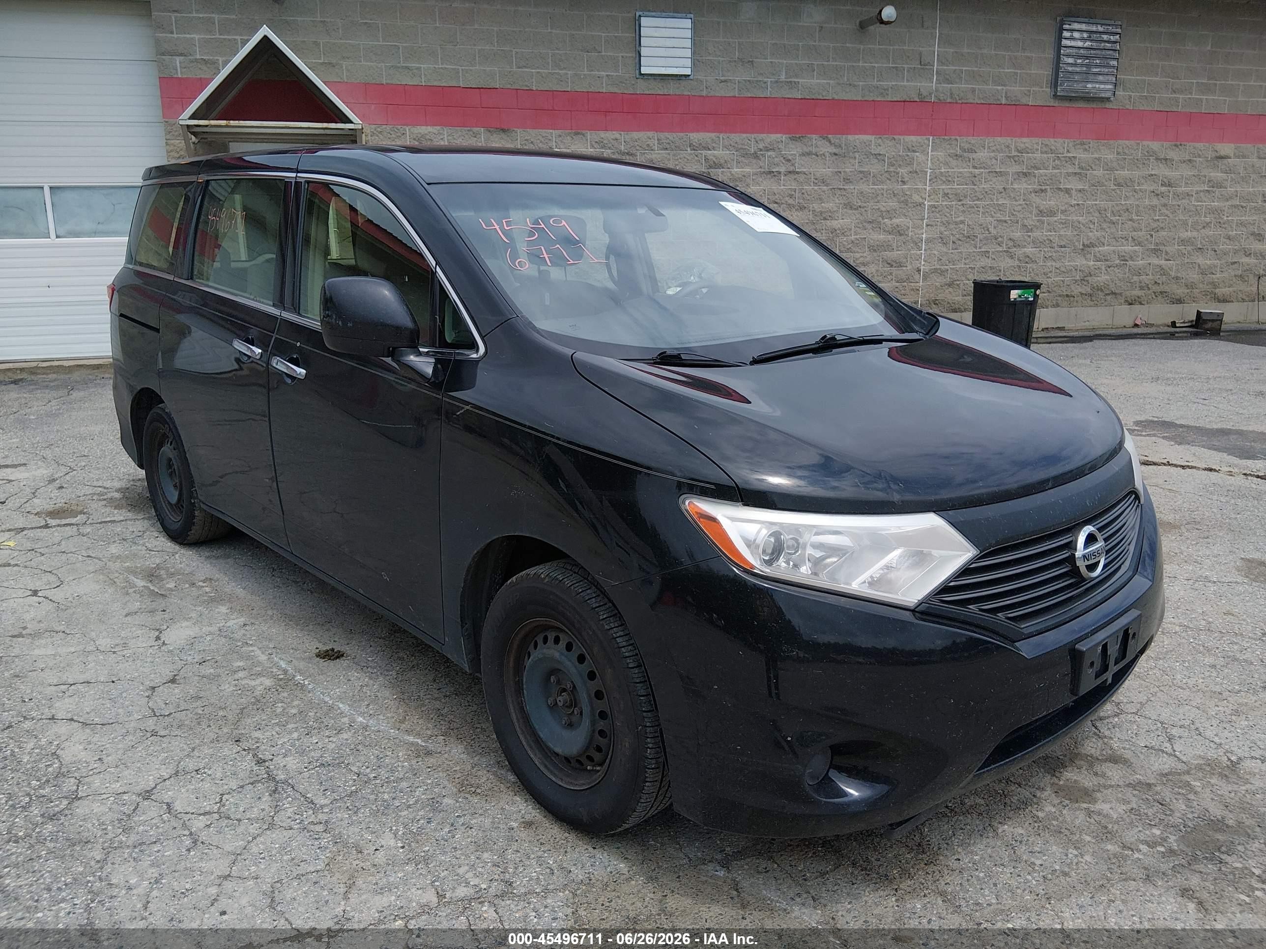 2015 Nissan Quest S Black vin: JN8AE2KP8F9122657