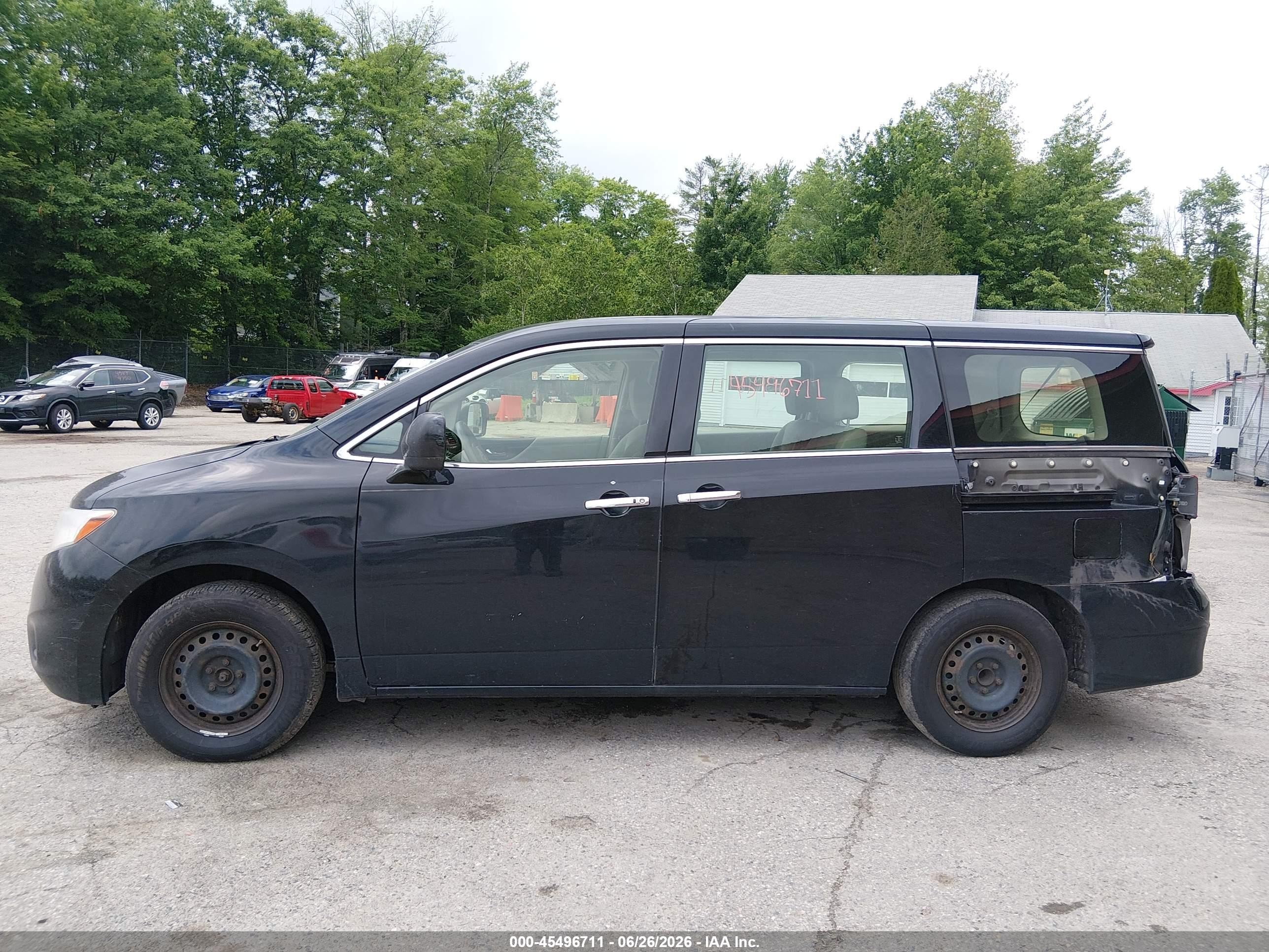 2015 Nissan Quest S Black vin: JN8AE2KP8F9122657