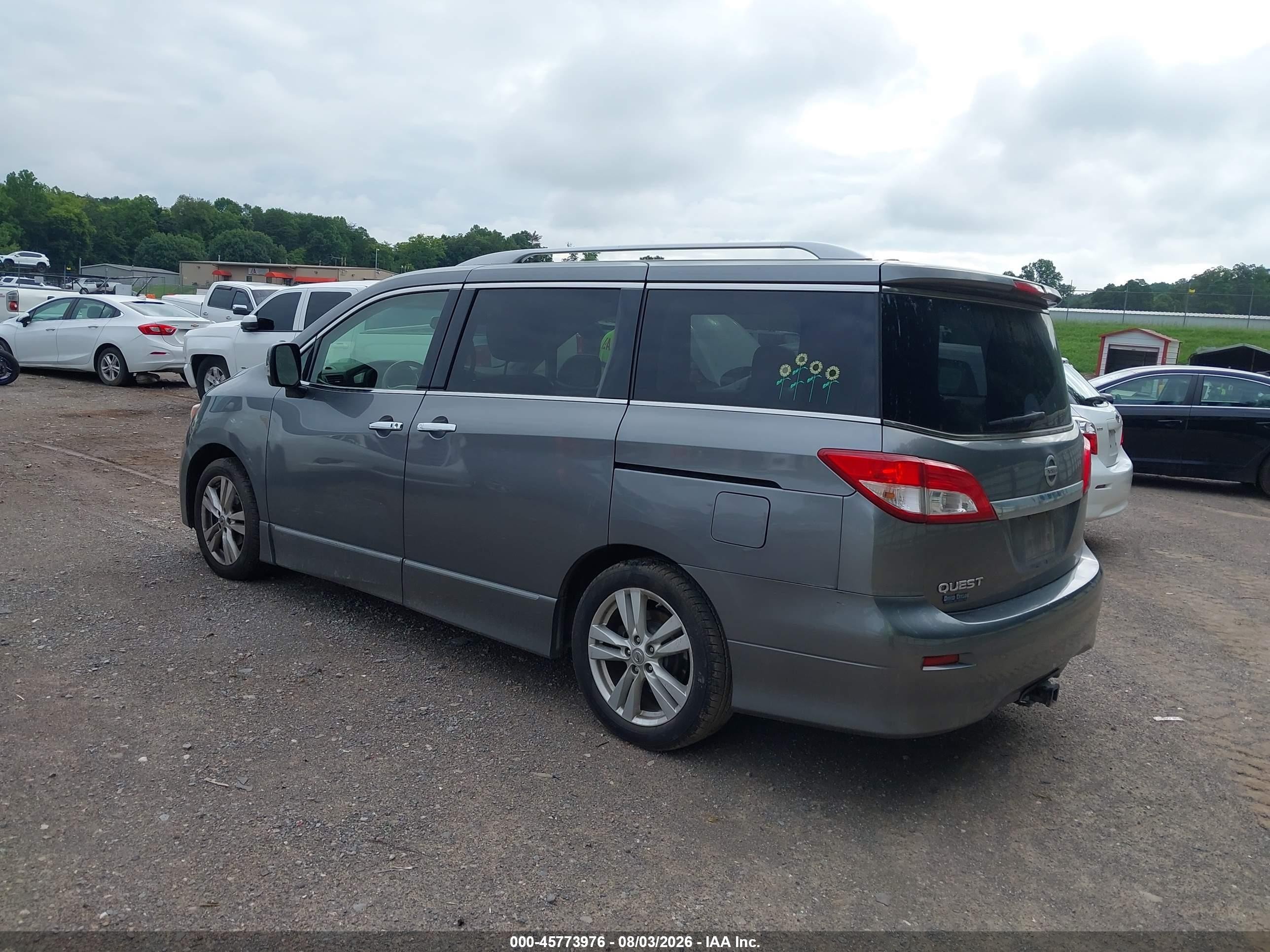 2015 Nissan Quest Platinum/s/sl/sv Серый vin: JN8AE2KP8F9126806