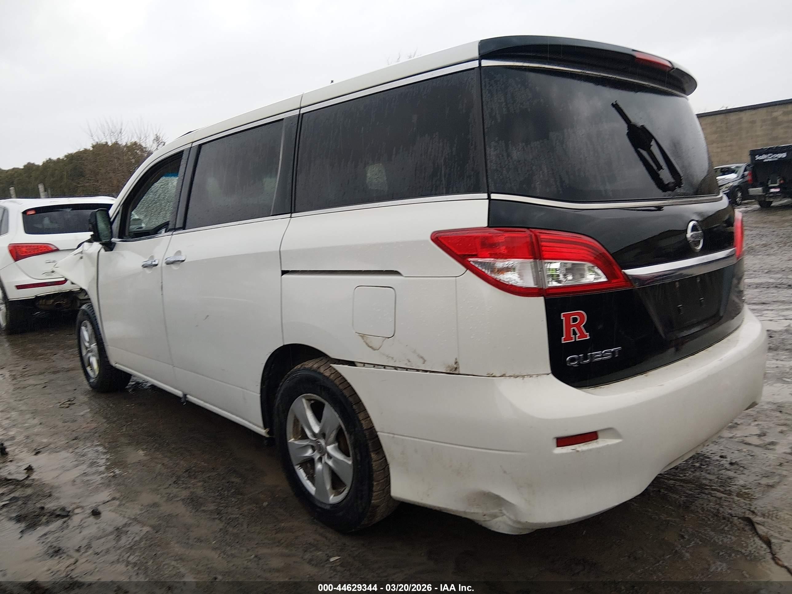 2015 Nissan Quest Platinum/s/sl/sv White vin: JN8AE2KP8F9127695
