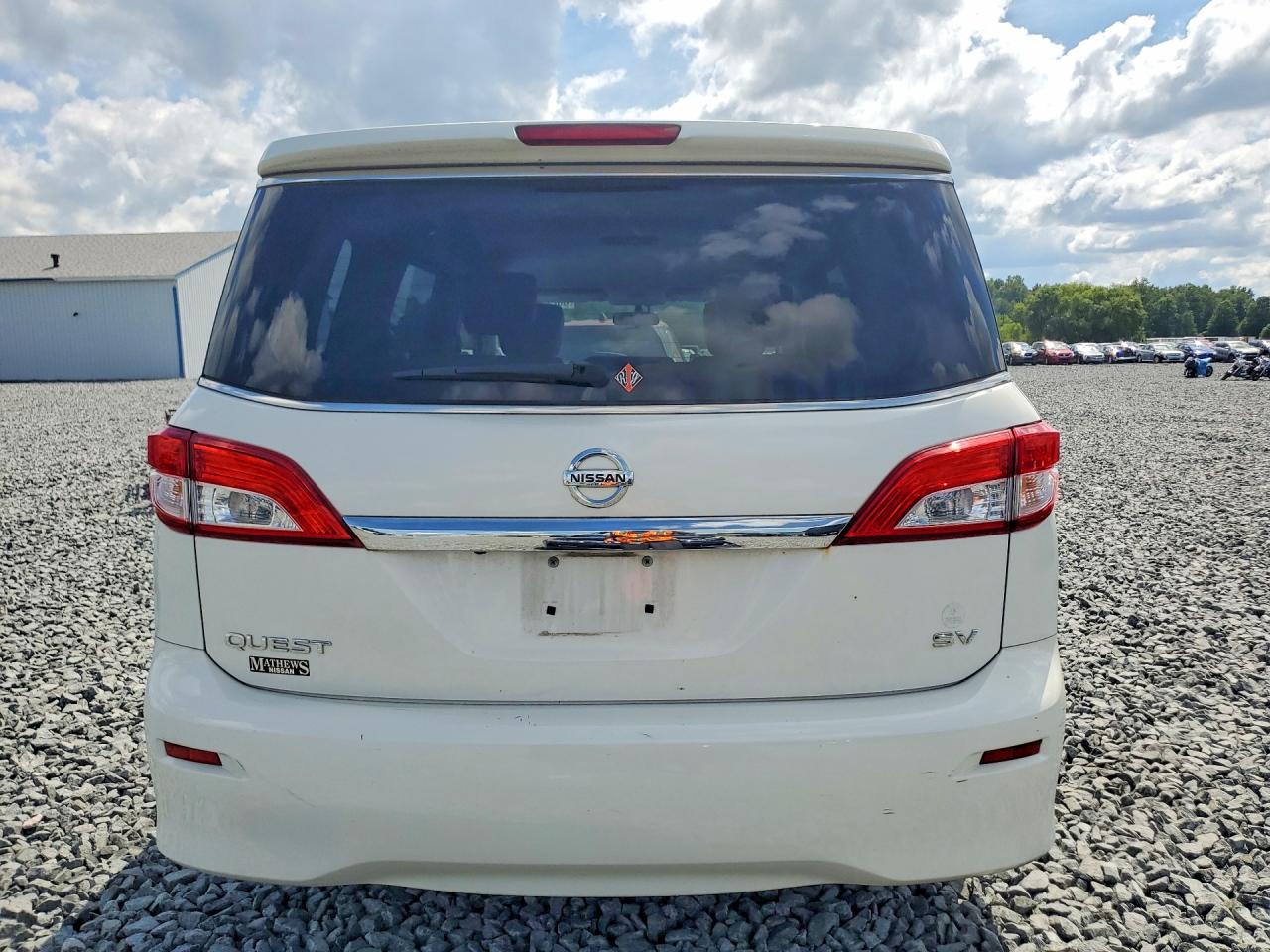2015 Nissan Quest 3.5 Sv White vin: JN8AE2KP8F9131620
