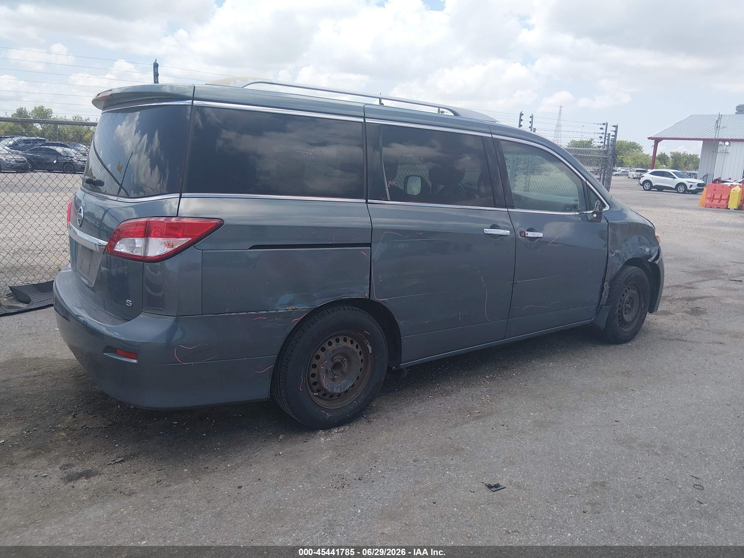2011 Nissan Quest S Gray vin: JN8AE2KP9B9001260
