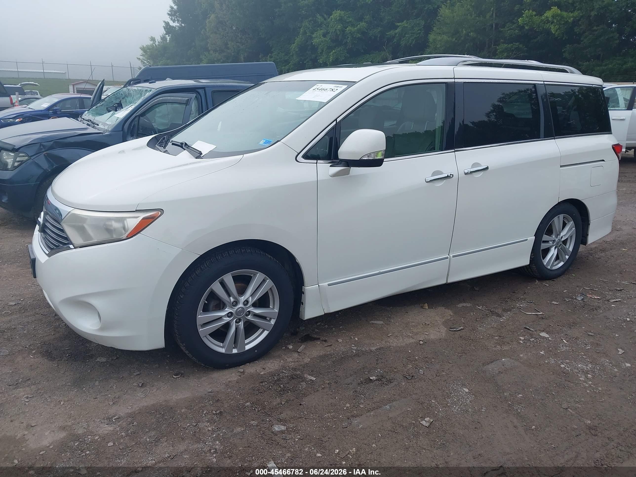 2011 Nissan Quest Sl White vin: JN8AE2KP9B9002019
