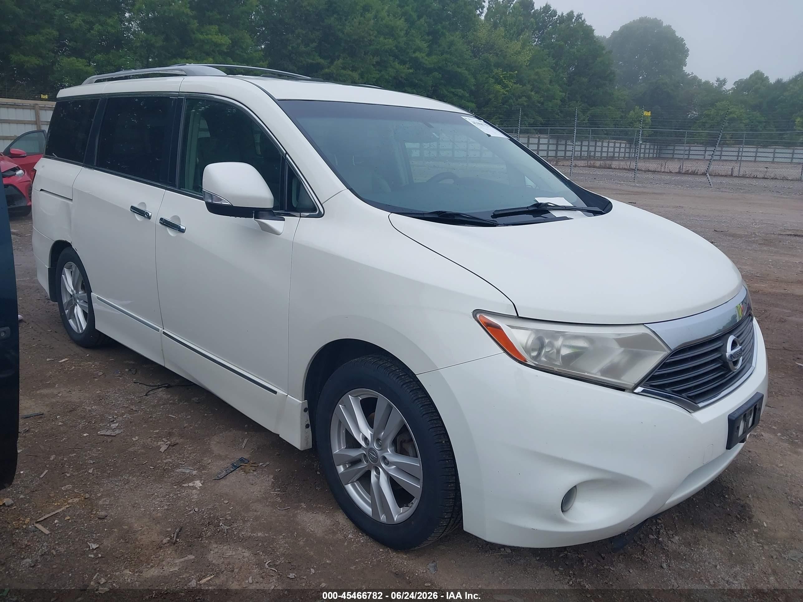 2011 Nissan Quest Sl White vin: JN8AE2KP9B9002019