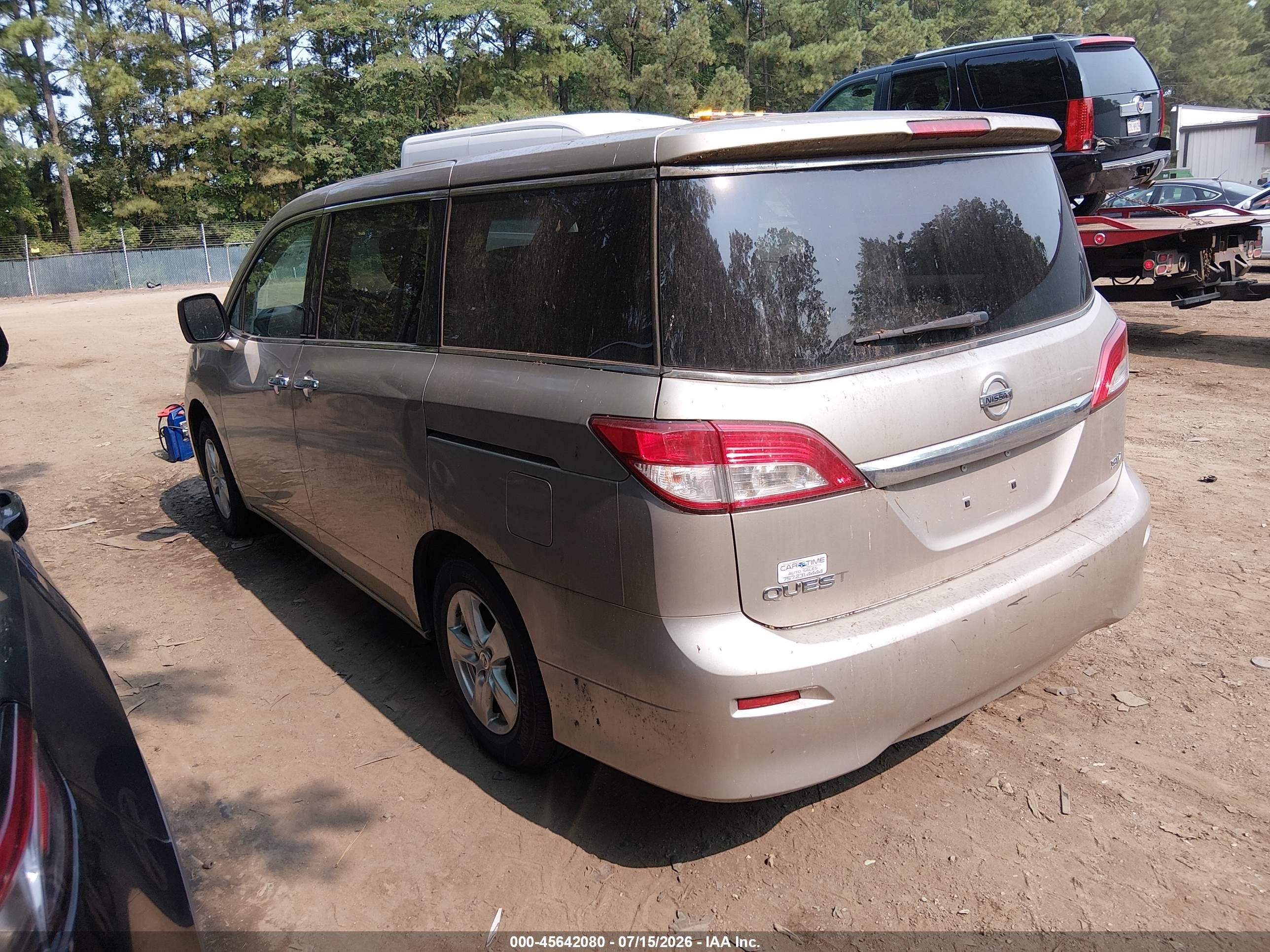 2011 Nissan Quest Sv Gold vin: JN8AE2KP9B9003655