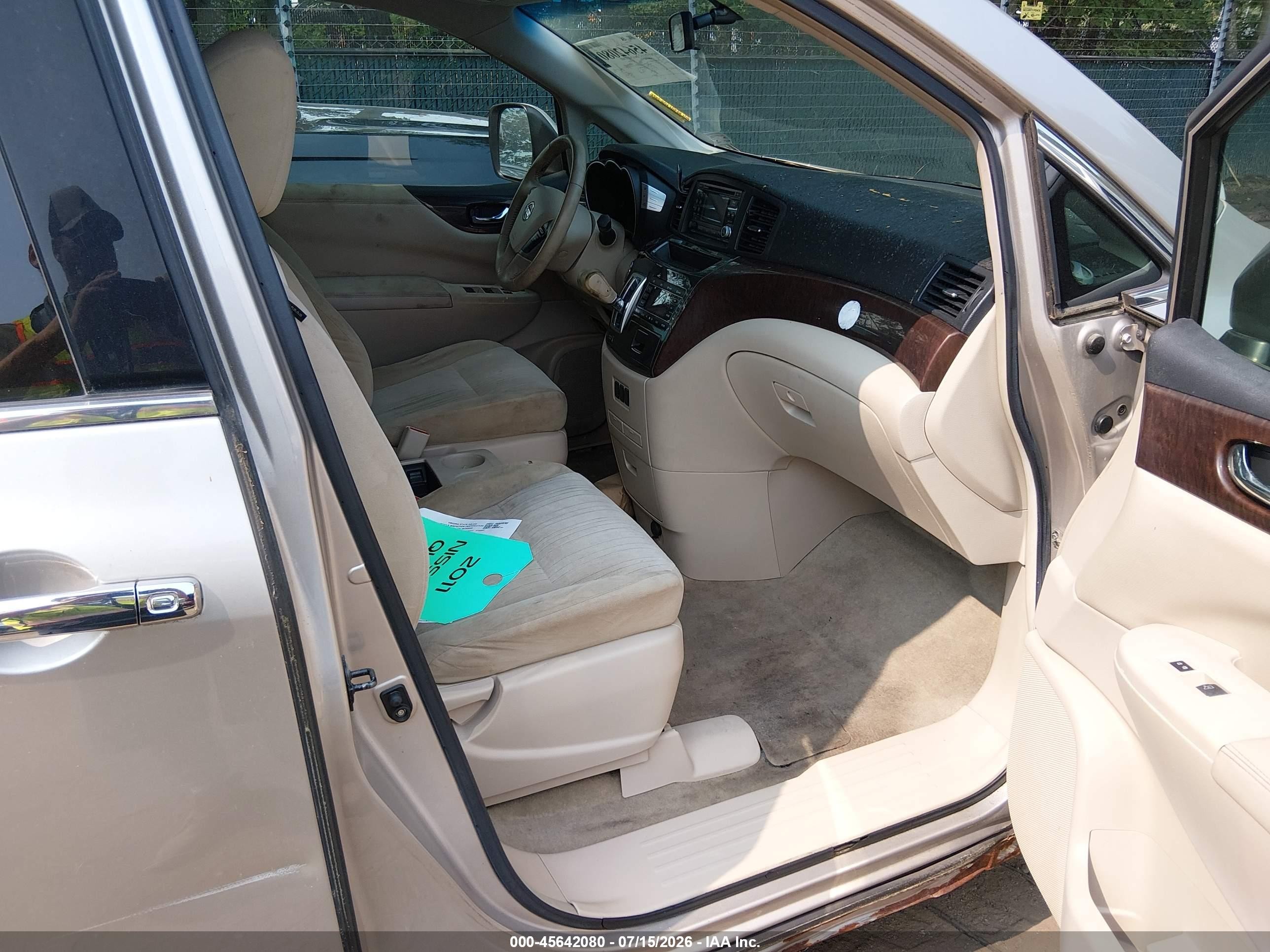 2011 Nissan Quest Sv Gold vin: JN8AE2KP9B9003655