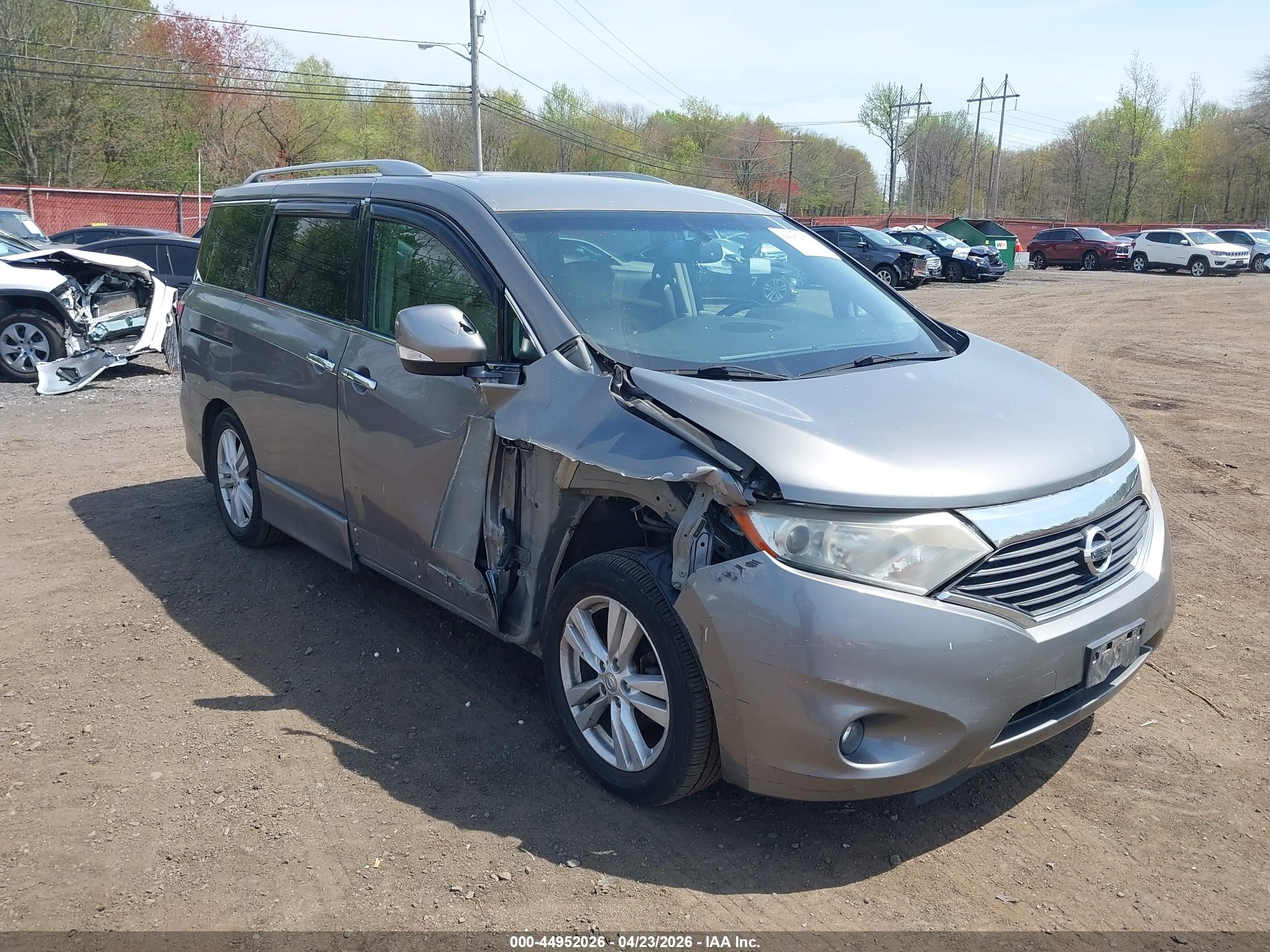 2011 Nissan Quest Sl Gray vin: JN8AE2KP9B9004532
