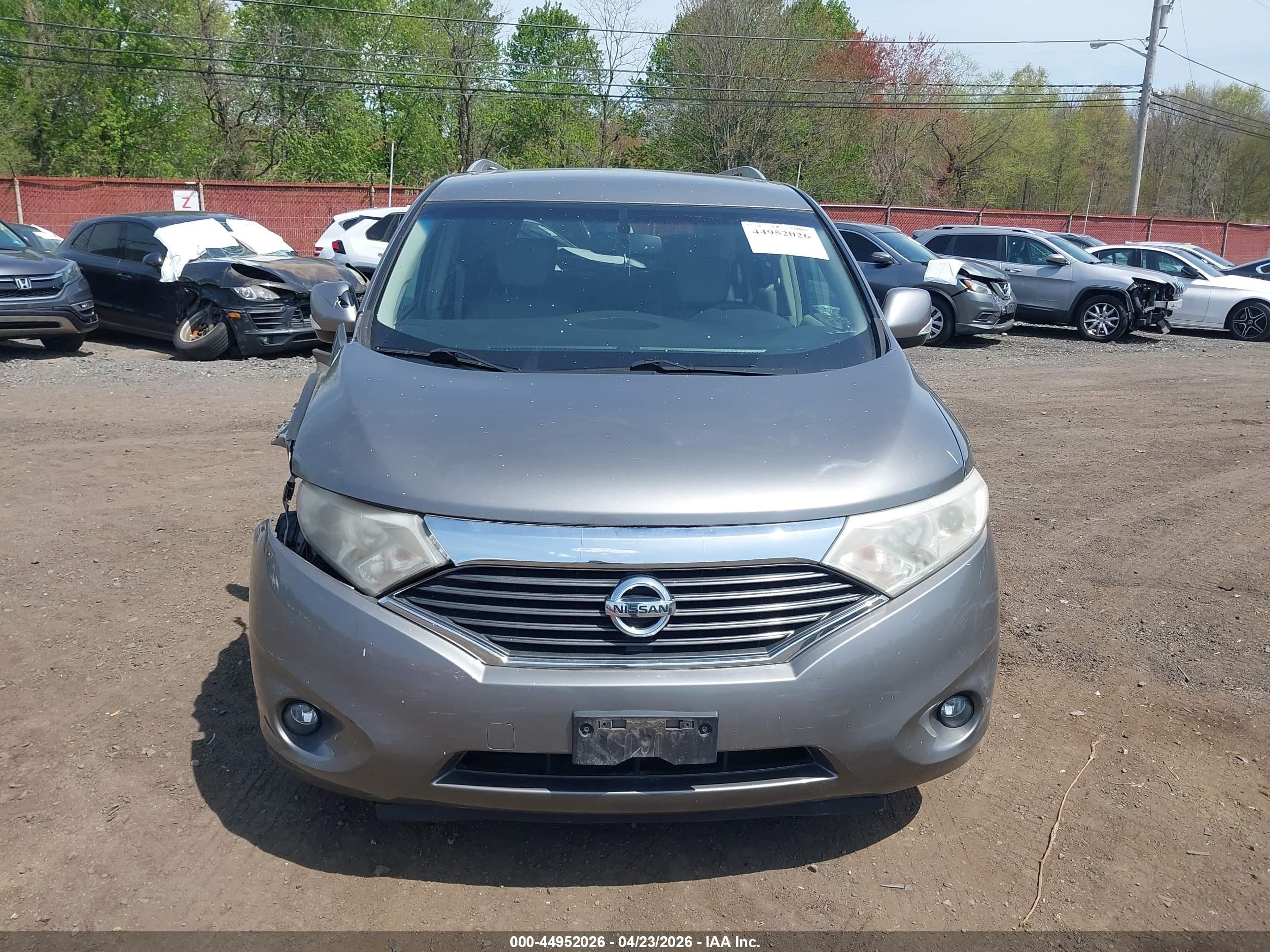 2011 Nissan Quest Sl Gray vin: JN8AE2KP9B9004532