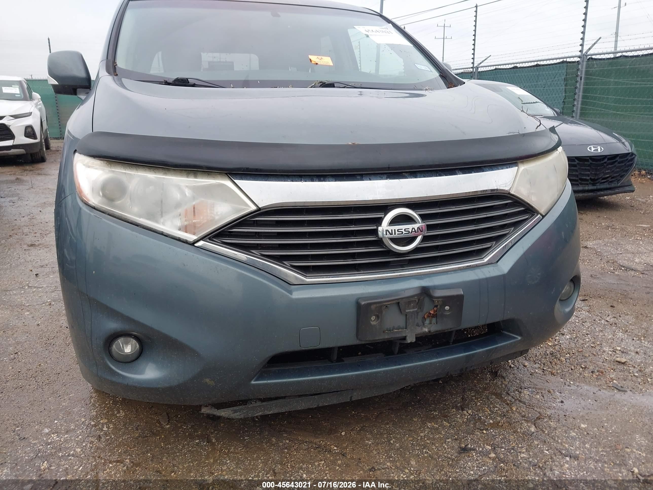 2011 Nissan Quest Sl Gray vin: JN8AE2KP9B9006913