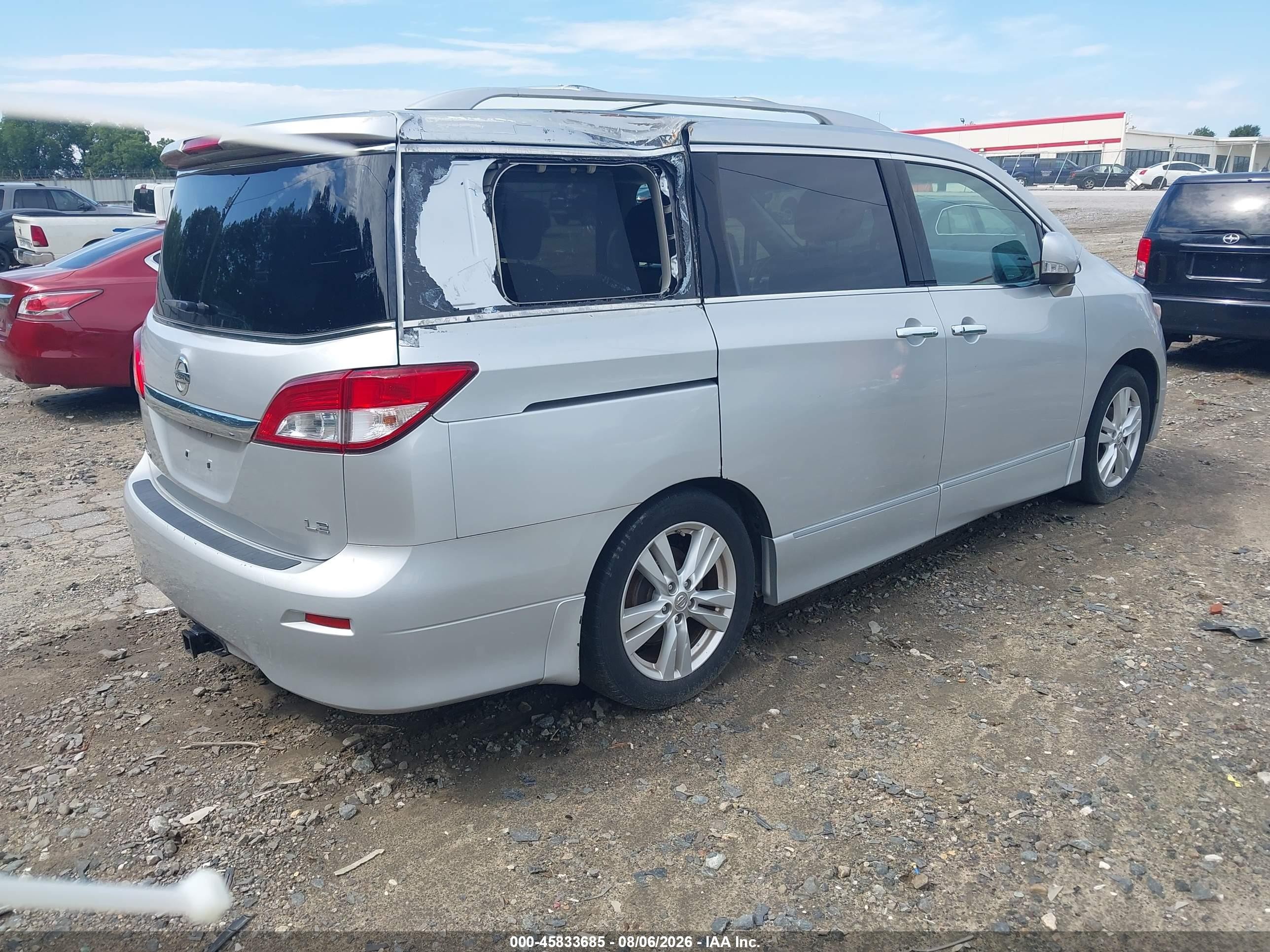 2011 Nissan Quest Le Silver vin: JN8AE2KP9B9011948