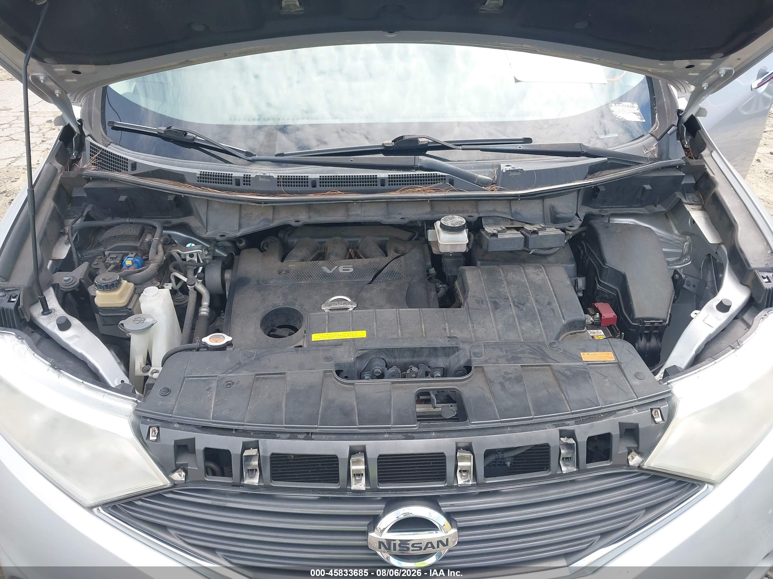 2011 Nissan Quest Le Silver vin: JN8AE2KP9B9011948